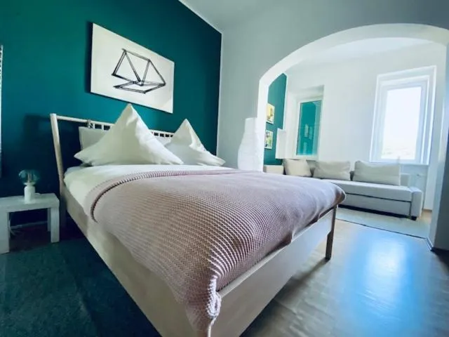 Bedroom, Bed in Villa Geisenhof