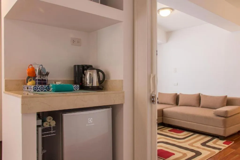 Kitchen or kitchenette in Wayqey Hotel