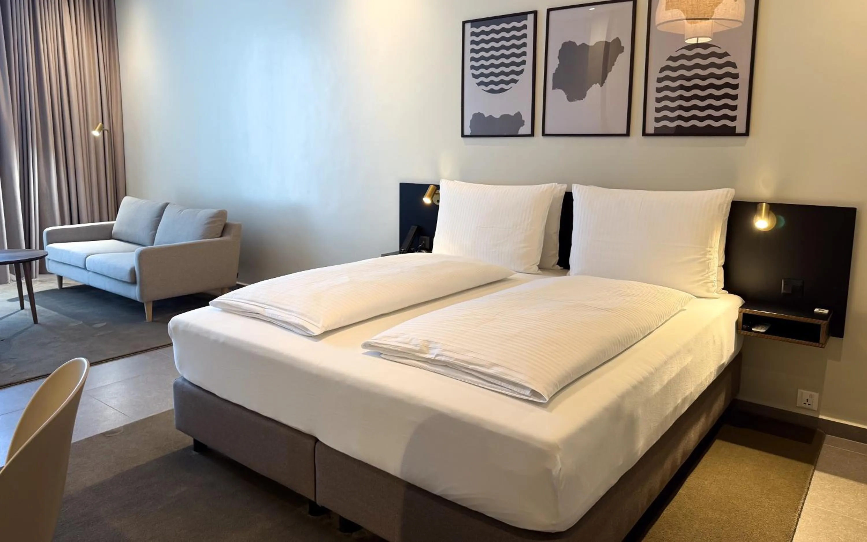 Bedroom, Bed in The Nordic Abuja
