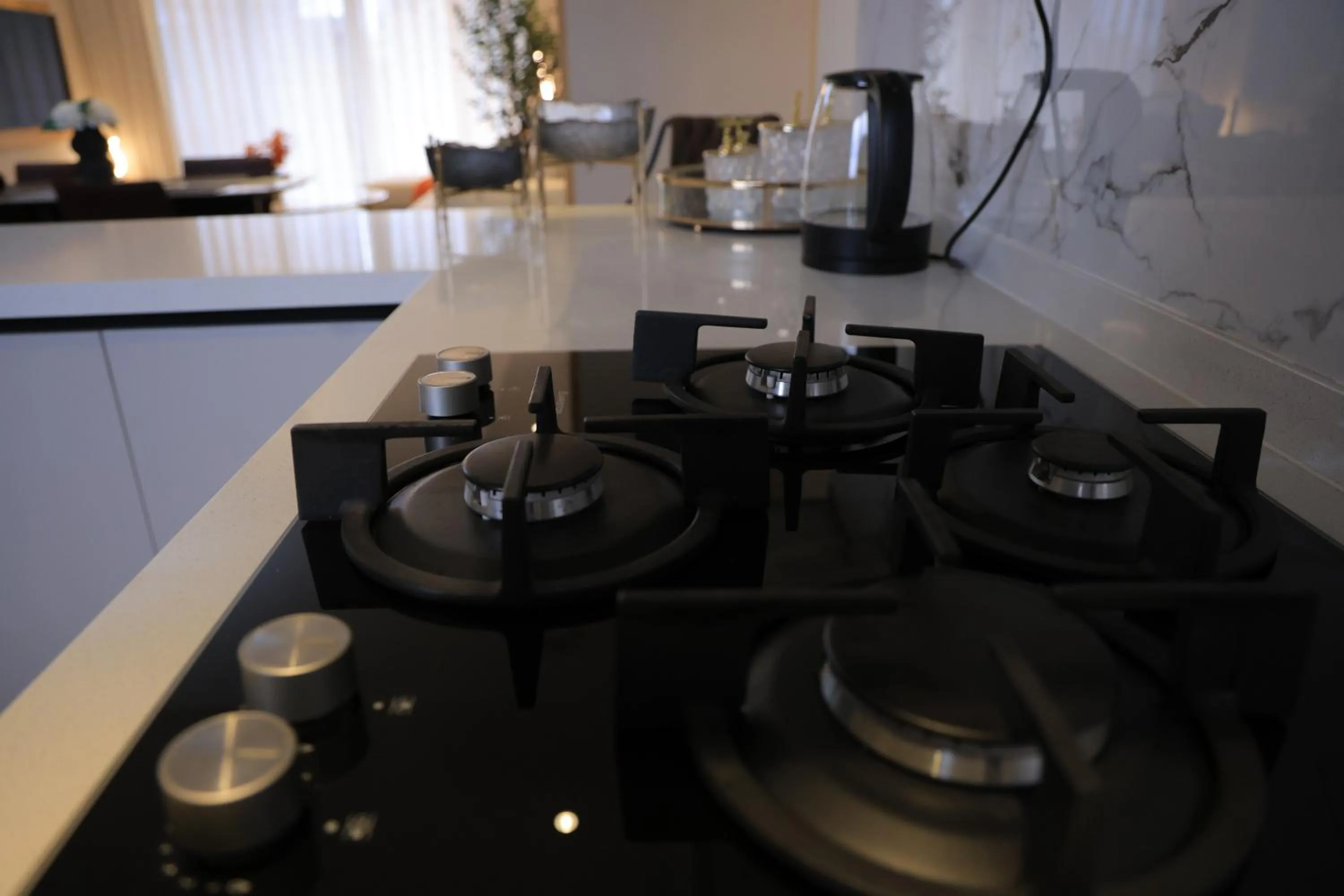 Kitchen or kitchenette in Abrish Hotel and Apartment