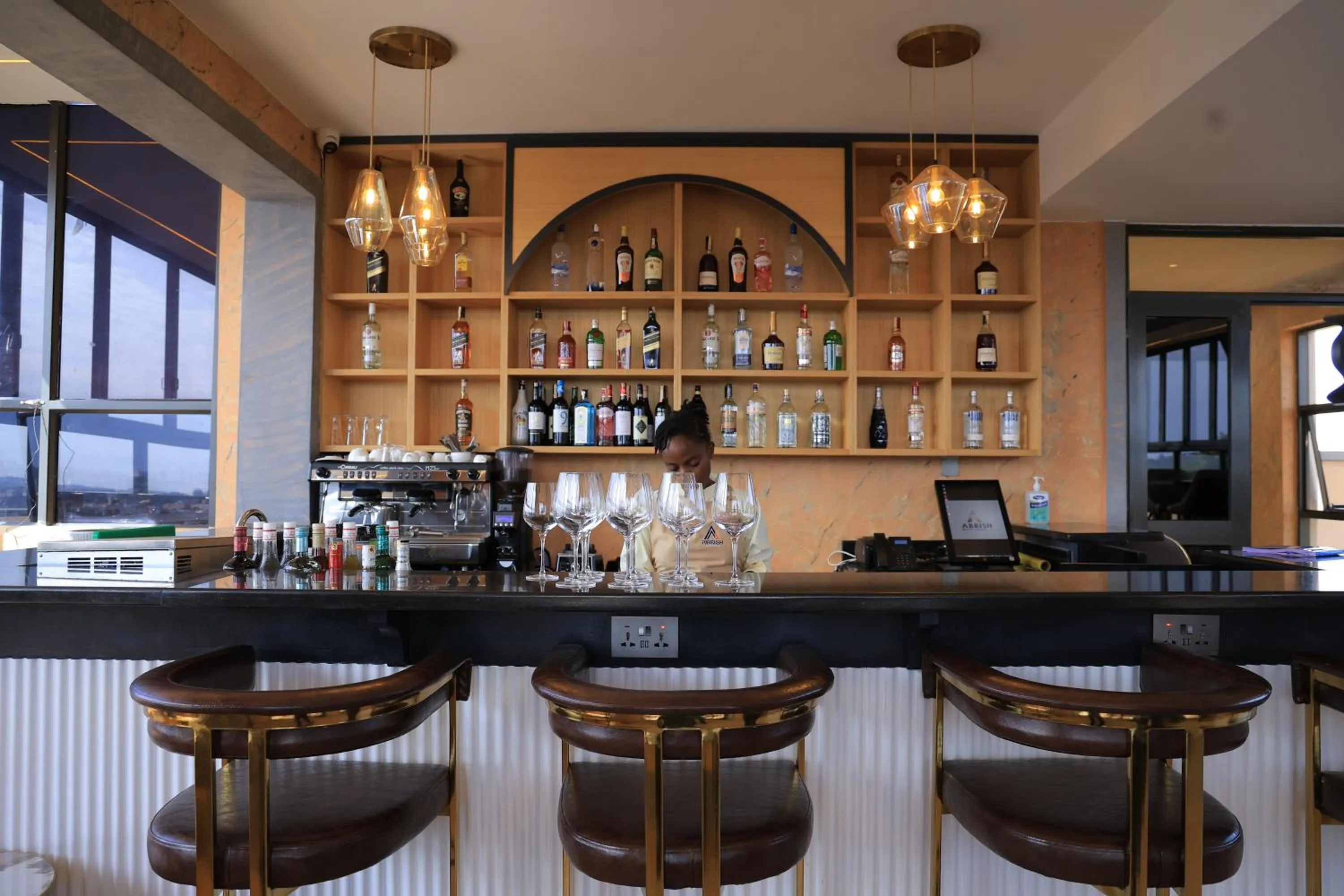 Lounge or bar in Abrish Hotel and Apartment