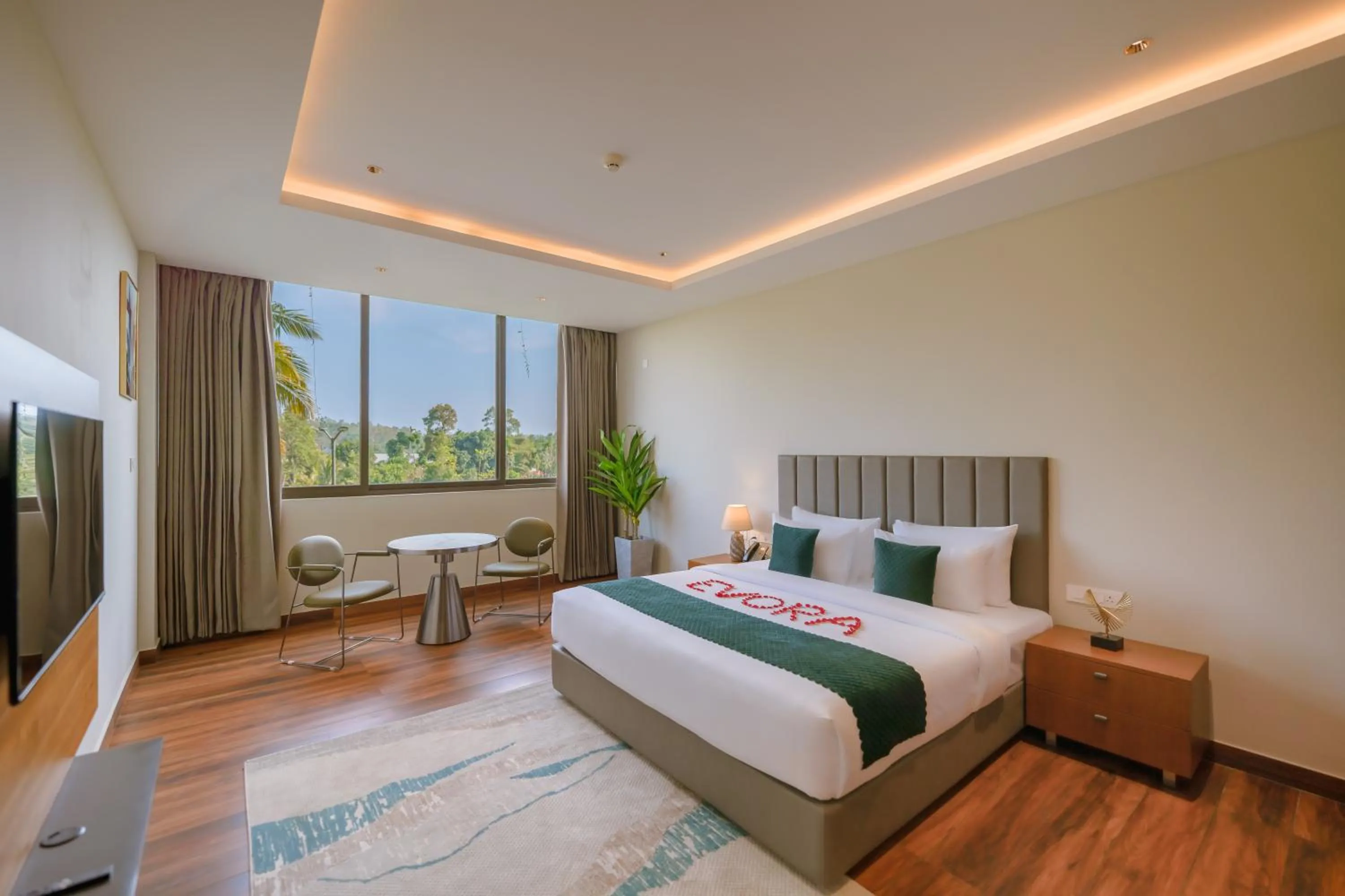 View (from property/room), Bed in EVORA Resort and SPA