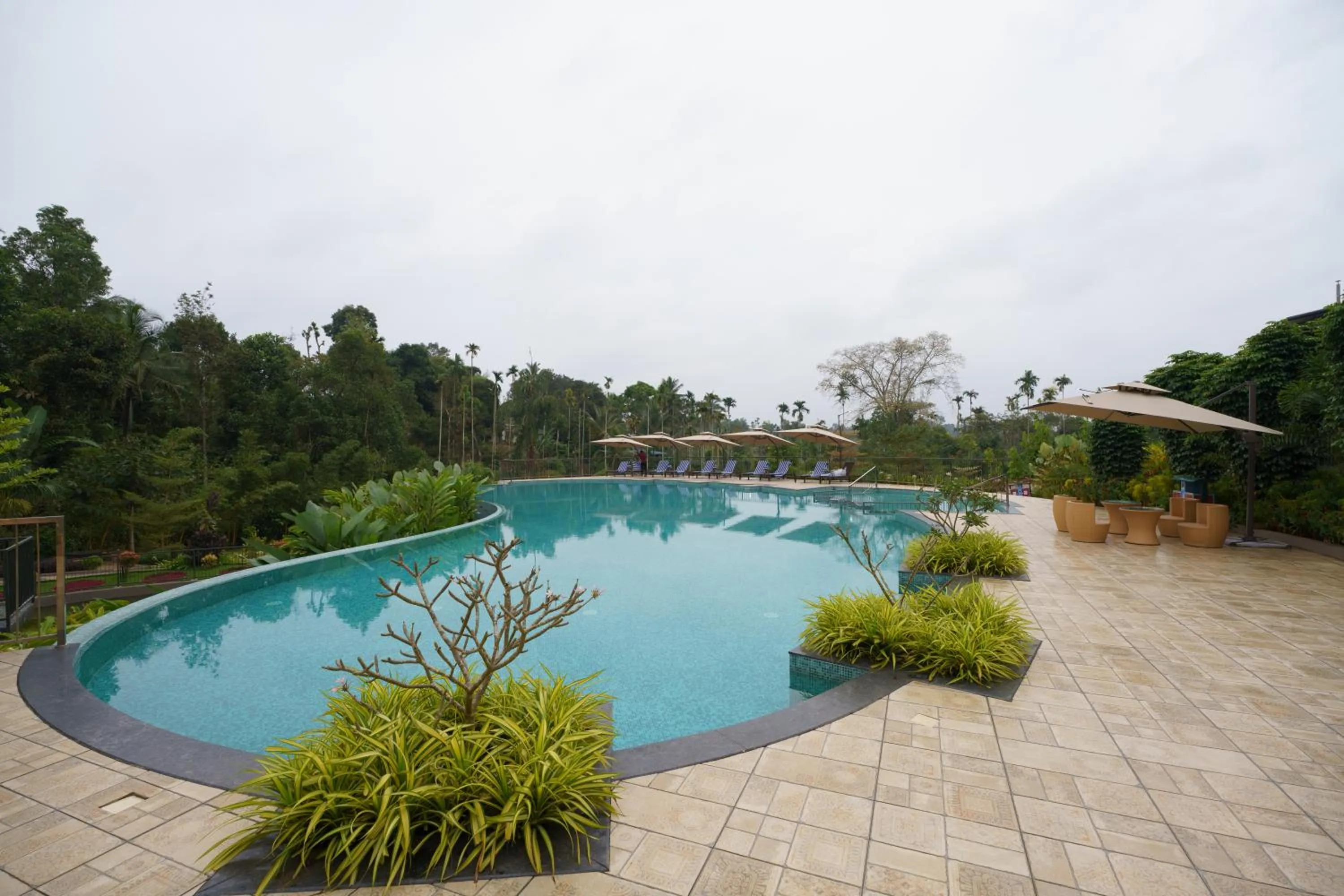 Pool view in EVORA Resort and SPA