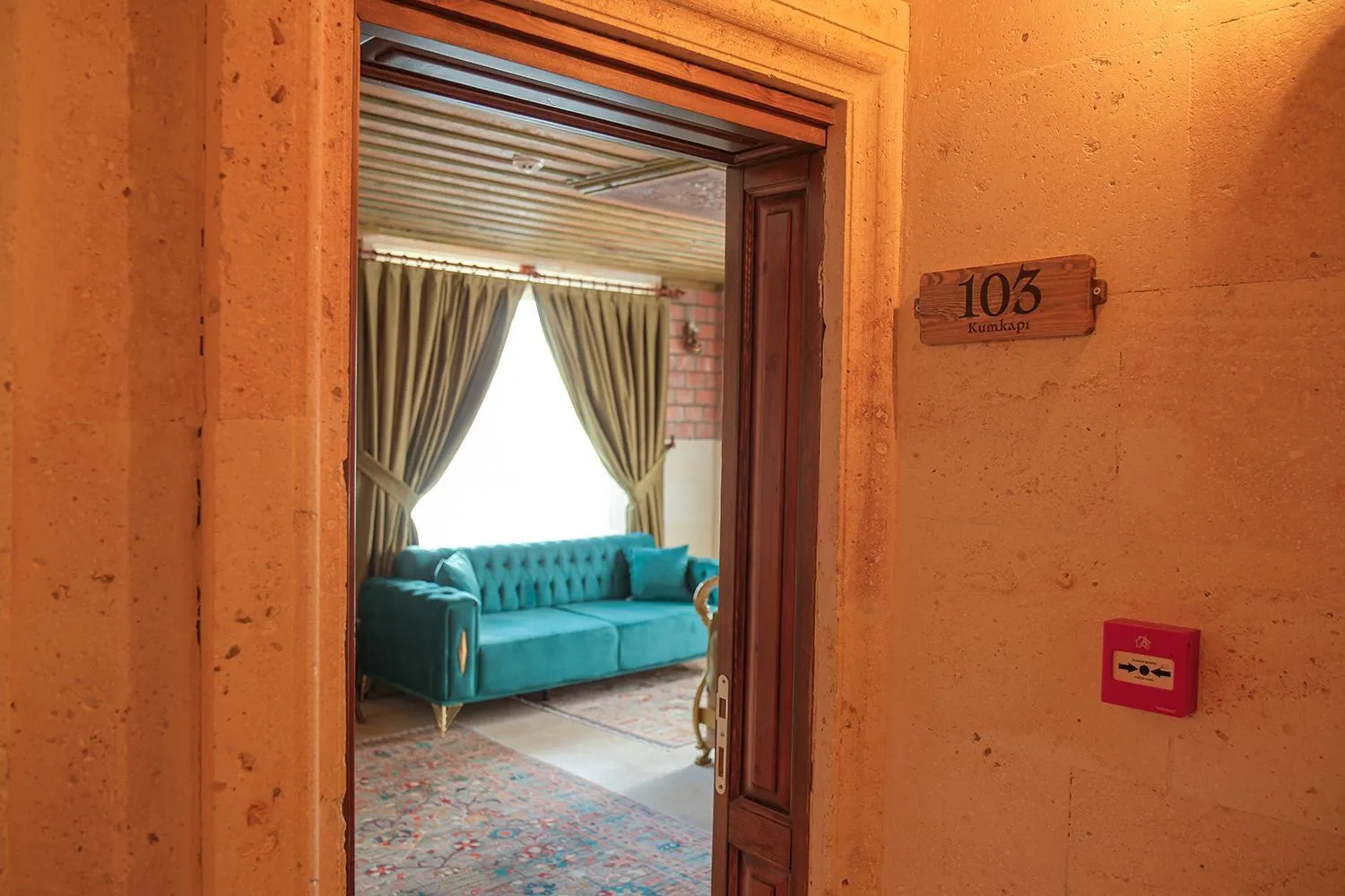 Seating area in Zeppelin Cappadocia