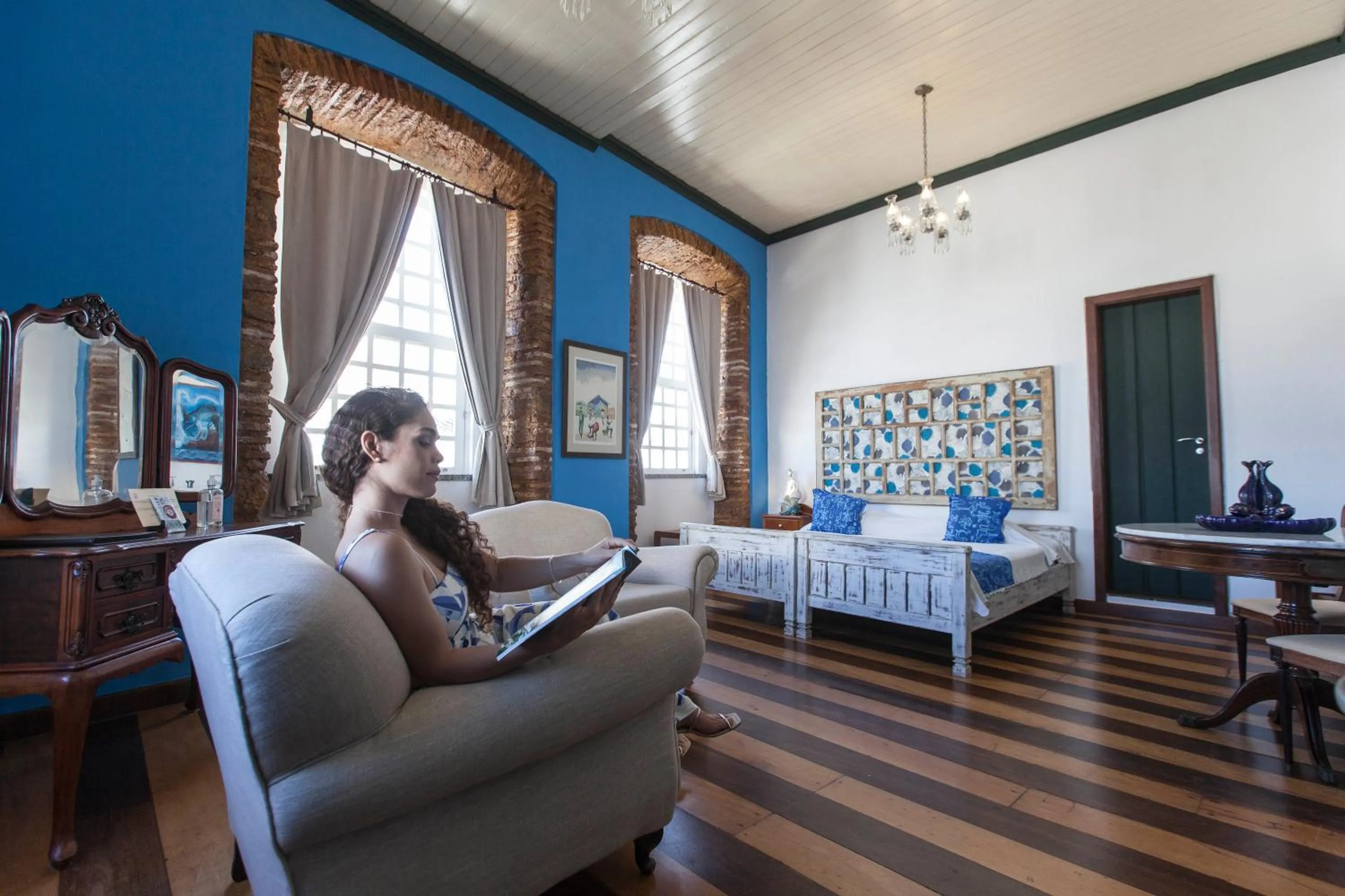 Bed in Pousada Solar dos Deuses