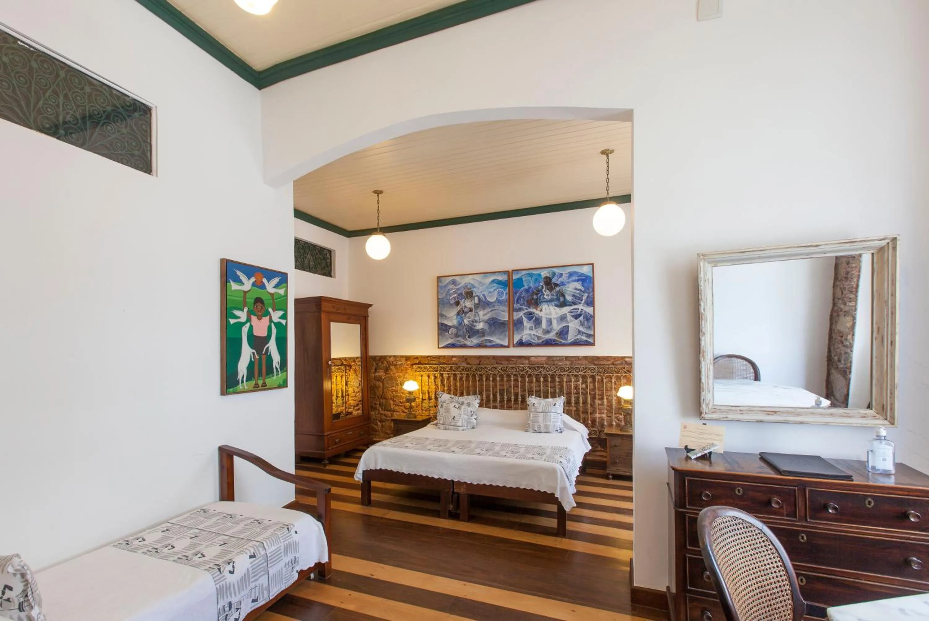 Bed in Pousada Solar dos Deuses