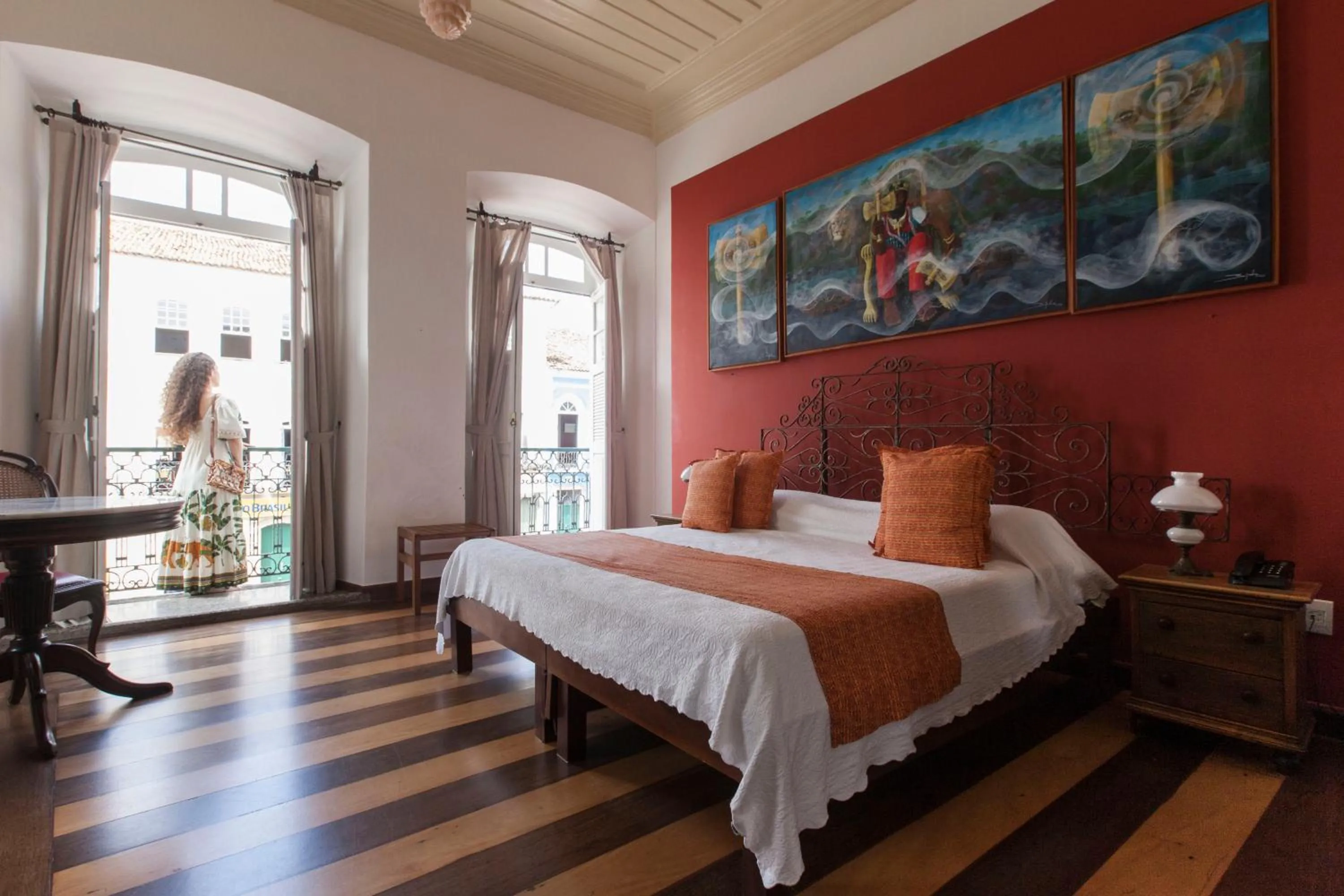 Bed in Pousada Solar dos Deuses