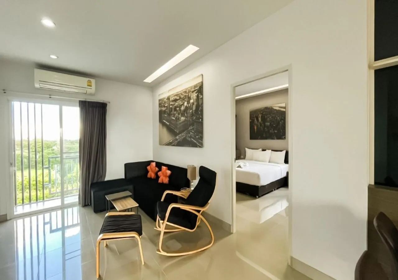 Living room, Bed in Zada Residence