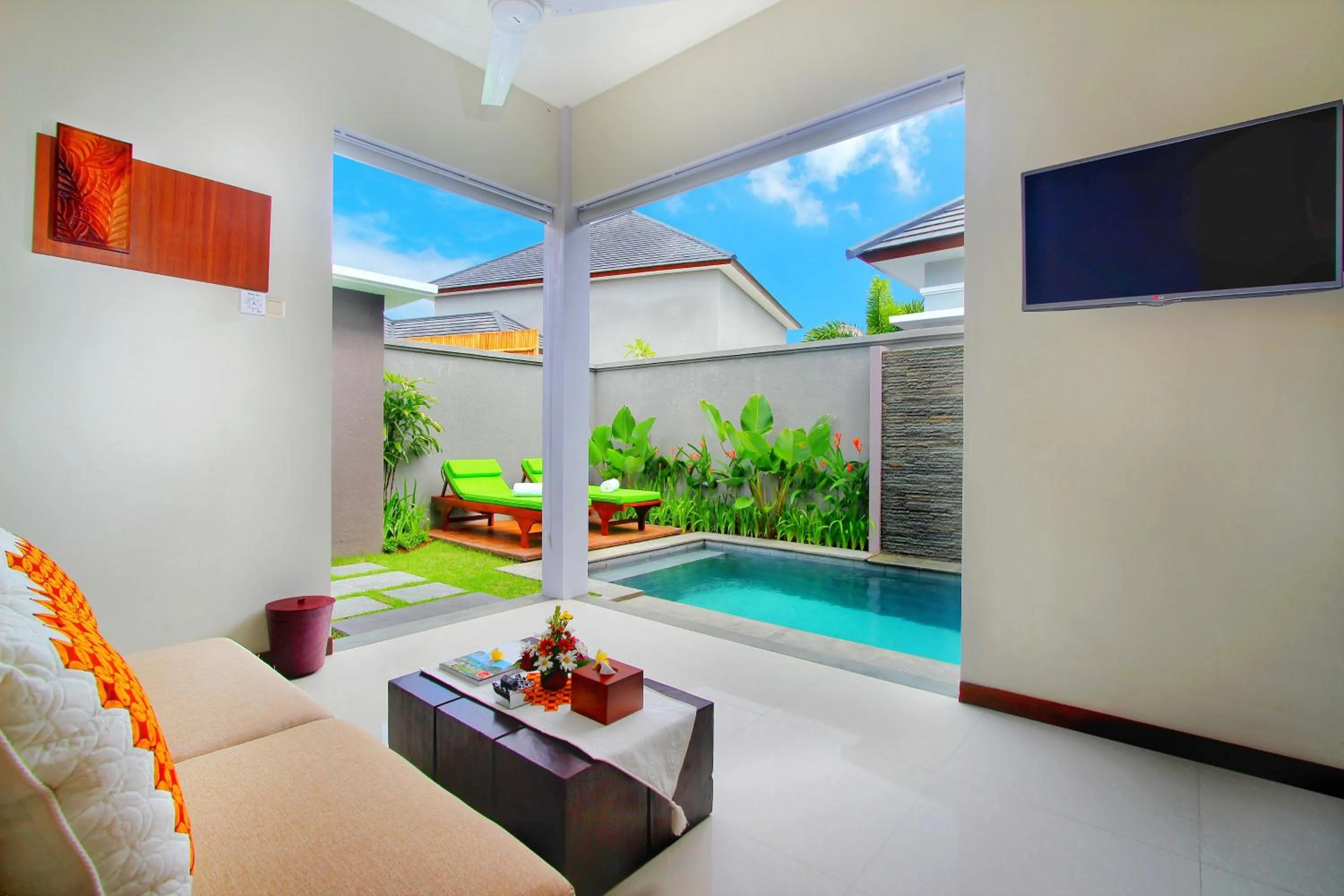Pool view in Maharaja Villas Bali - CHSE Certified