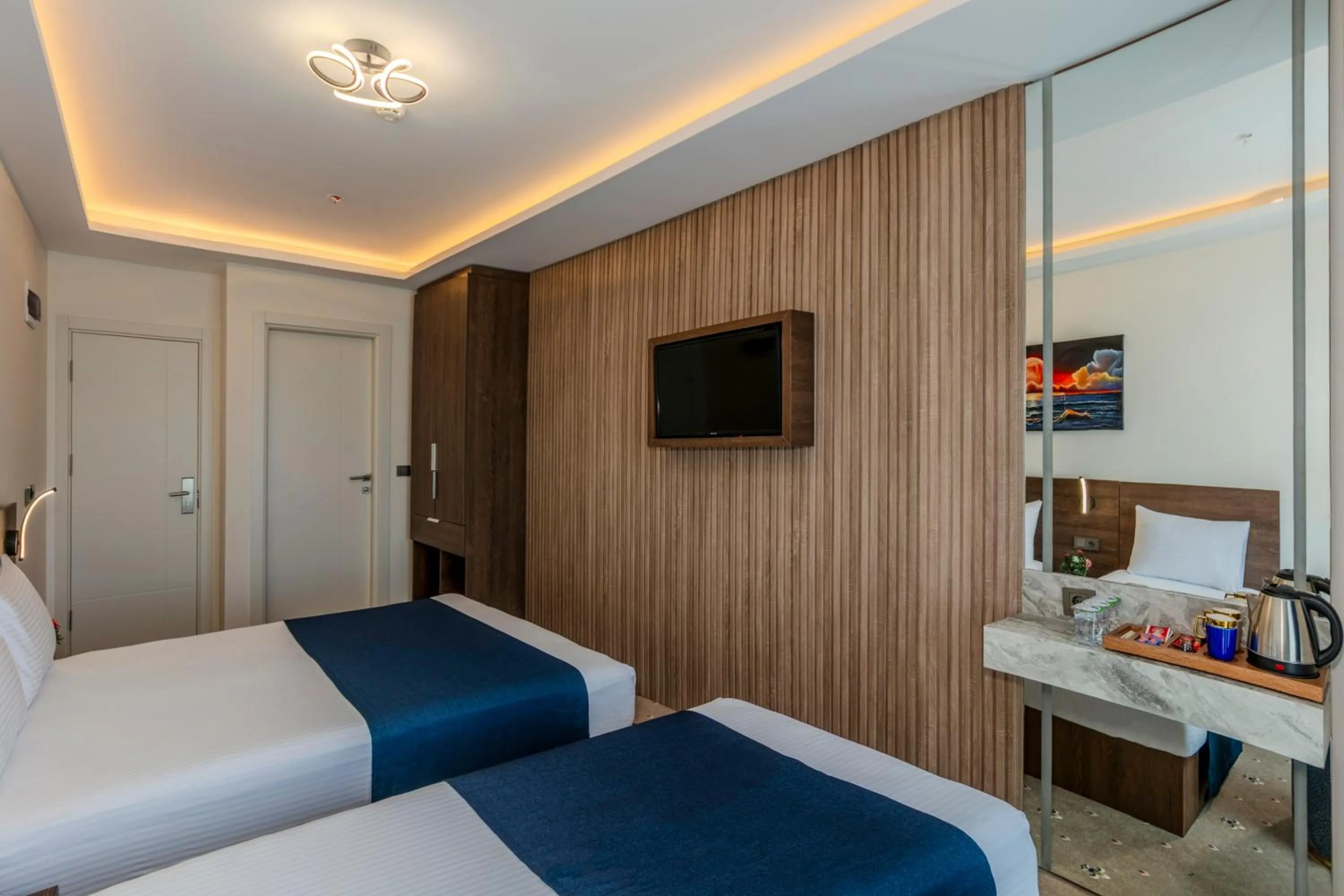 Bed in Airport Waves Hotel