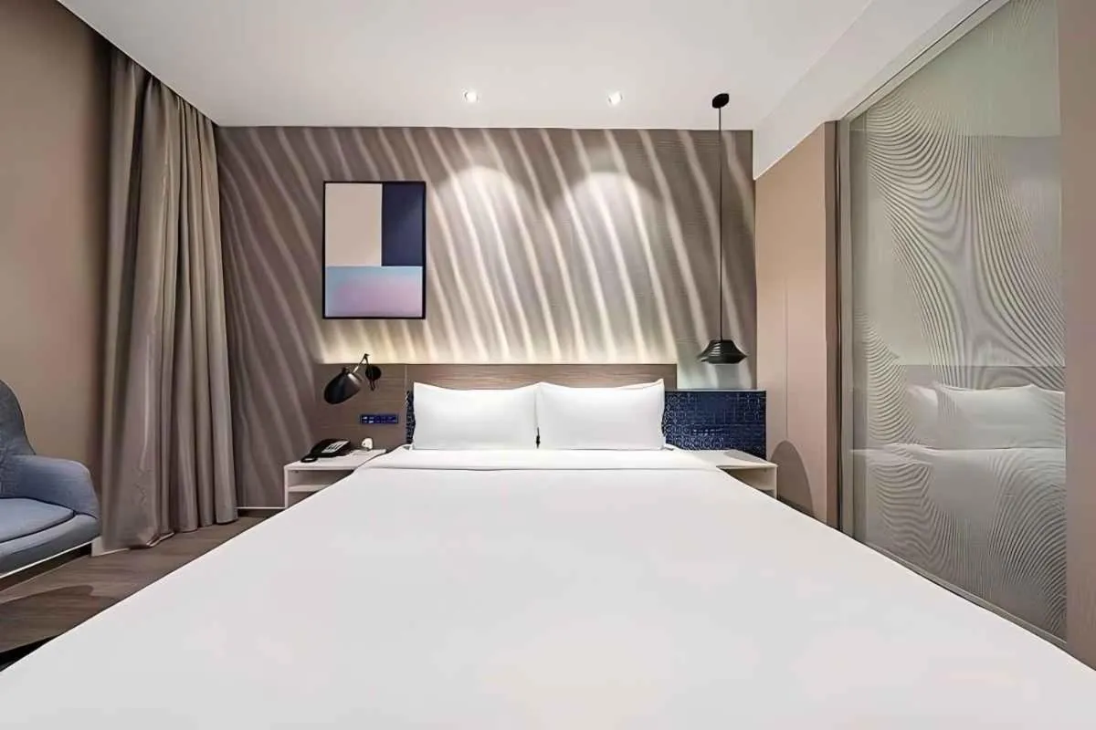 Bed in JL Boutique Hotel shanghai Tian An 1000 Trees Jing An Temple changshou Road Store