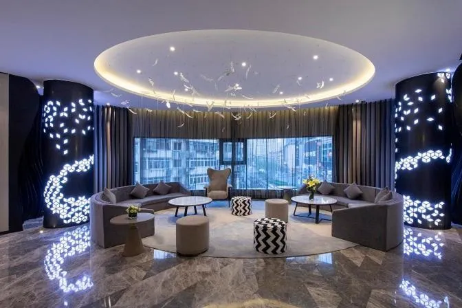 Living room in JL Boutique Hotel shanghai Tian An 1000 Trees Jing An Temple changshou Road Store