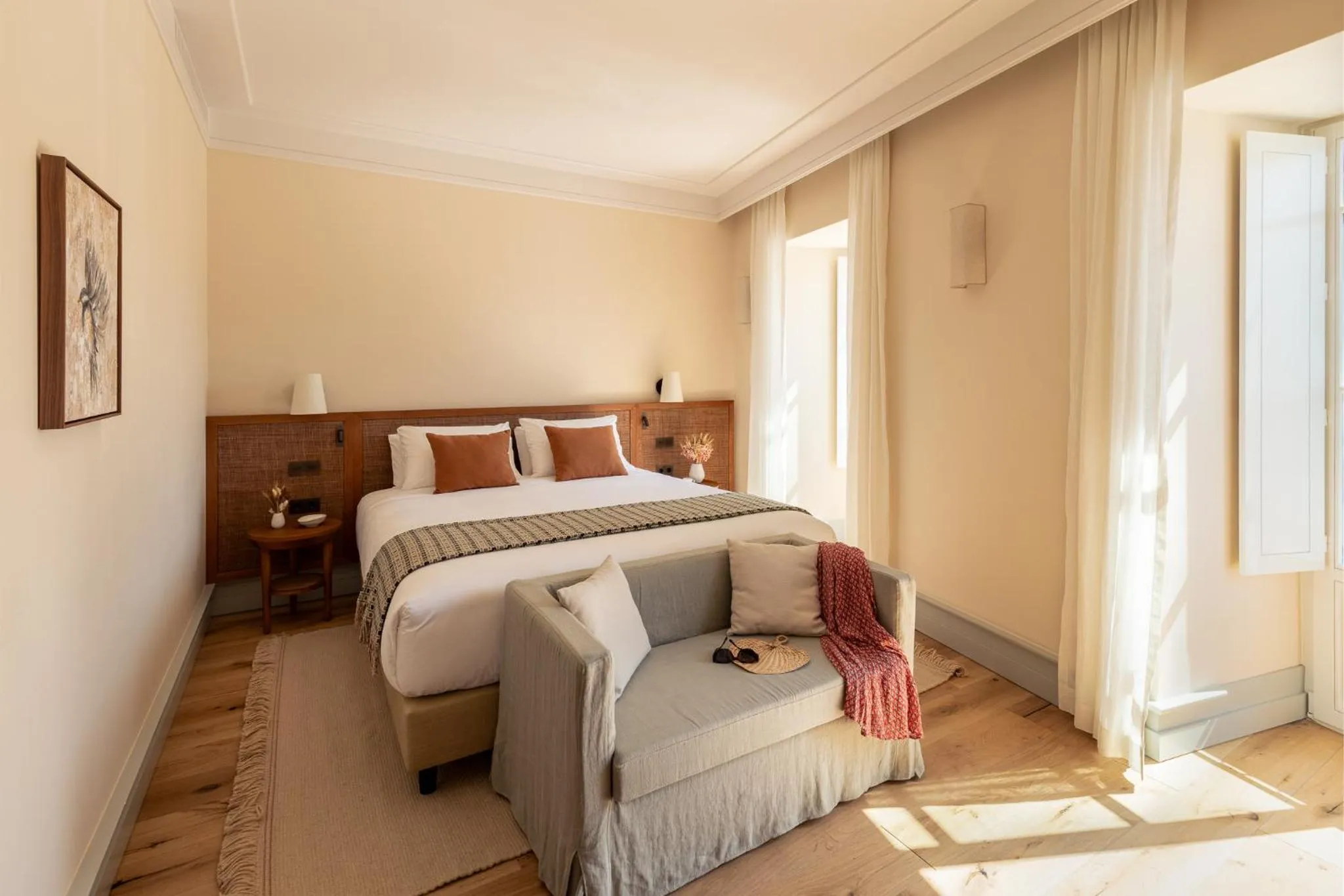 Bed in Palácio de Tavira, a Small Luxury Hotel of the World