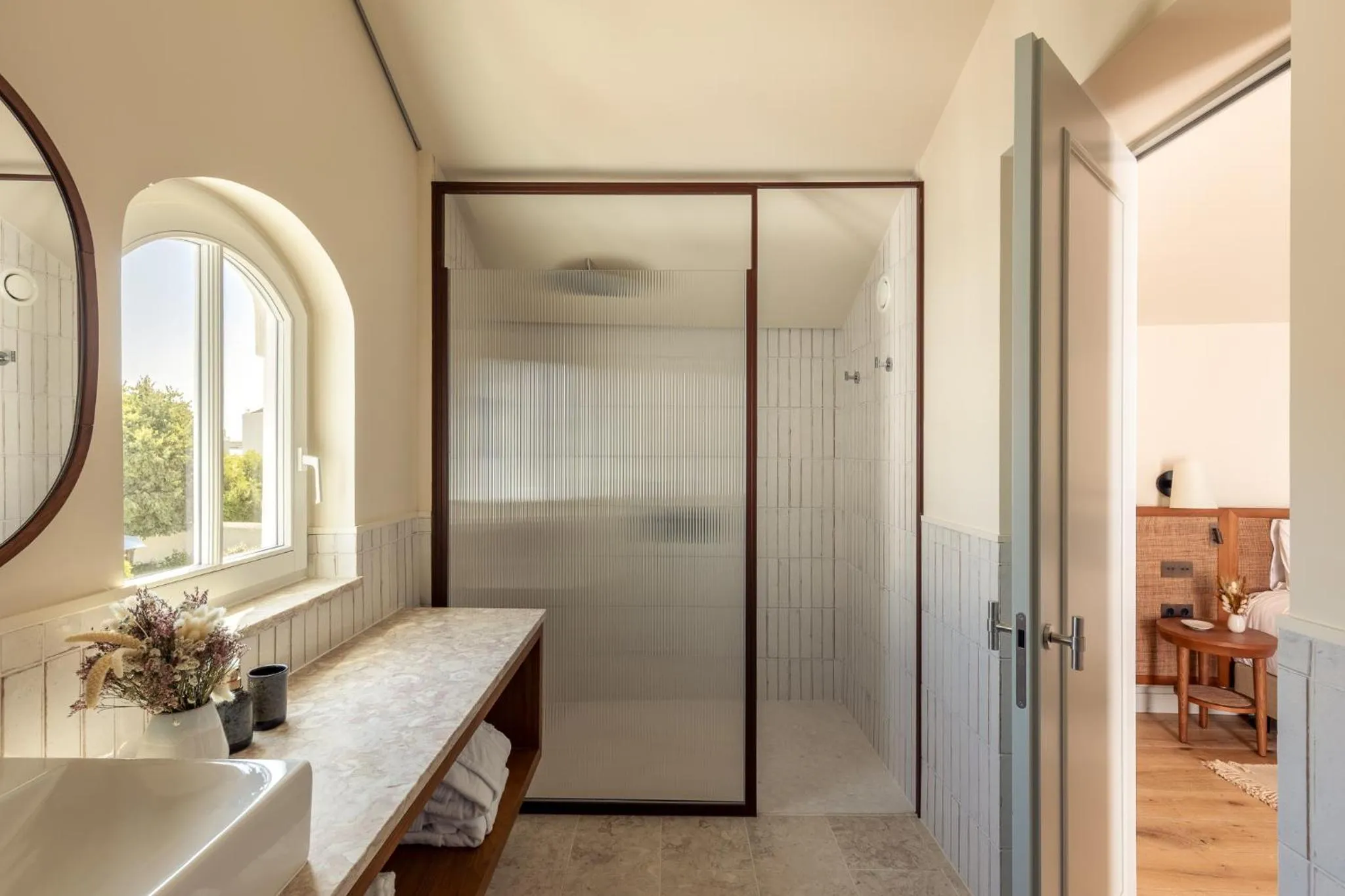 Shower in Palácio de Tavira, a Small Luxury Hotel of the World