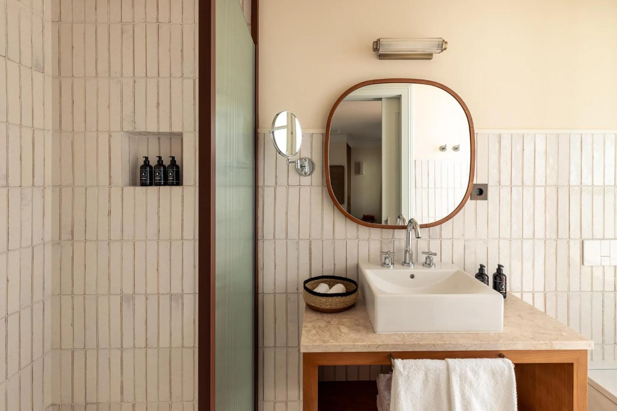 Bathroom in Palácio de Tavira, a Small Luxury Hotel of the World