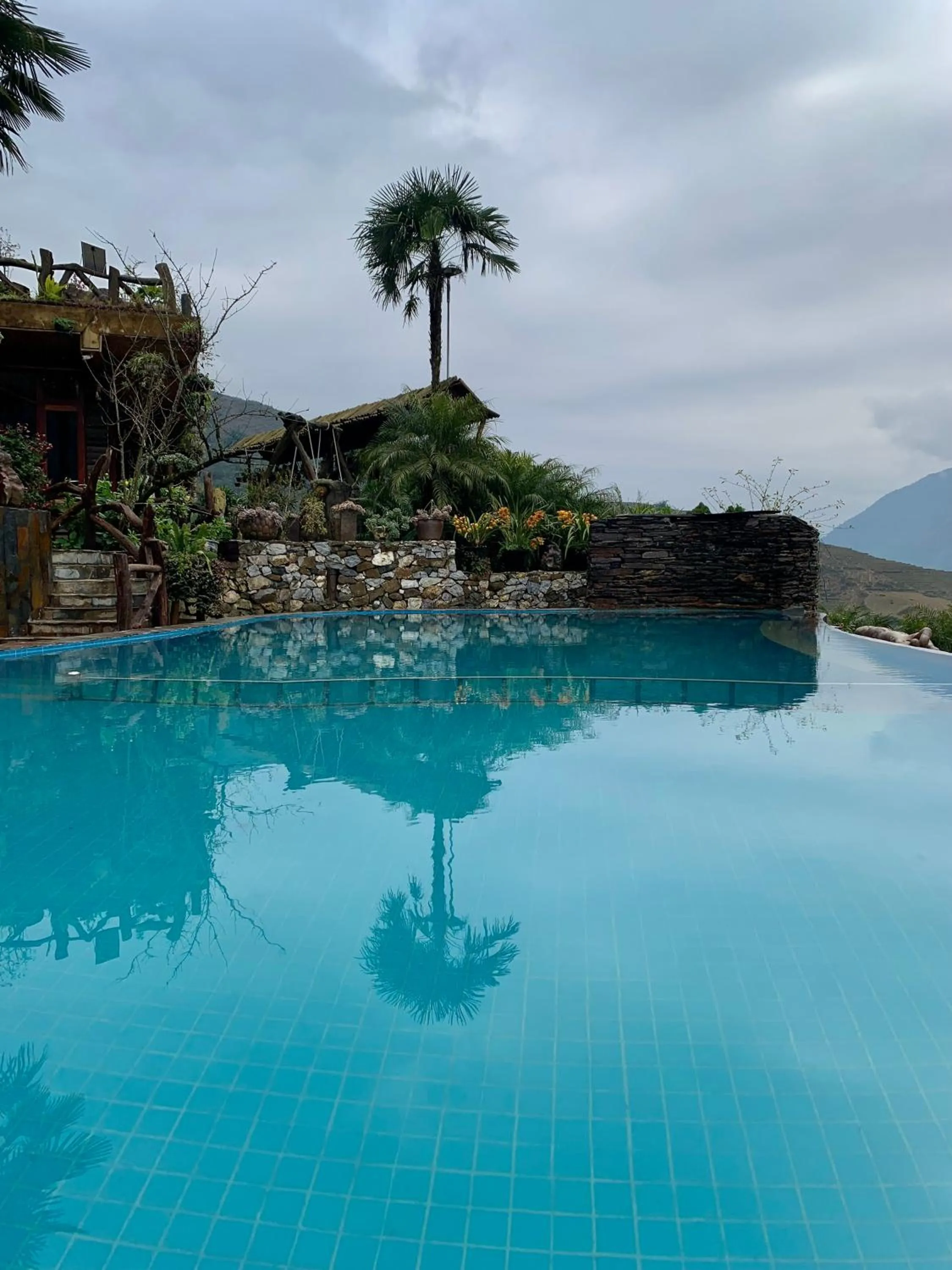 Swimming pool in Eco Palms House - Sapa Retreat