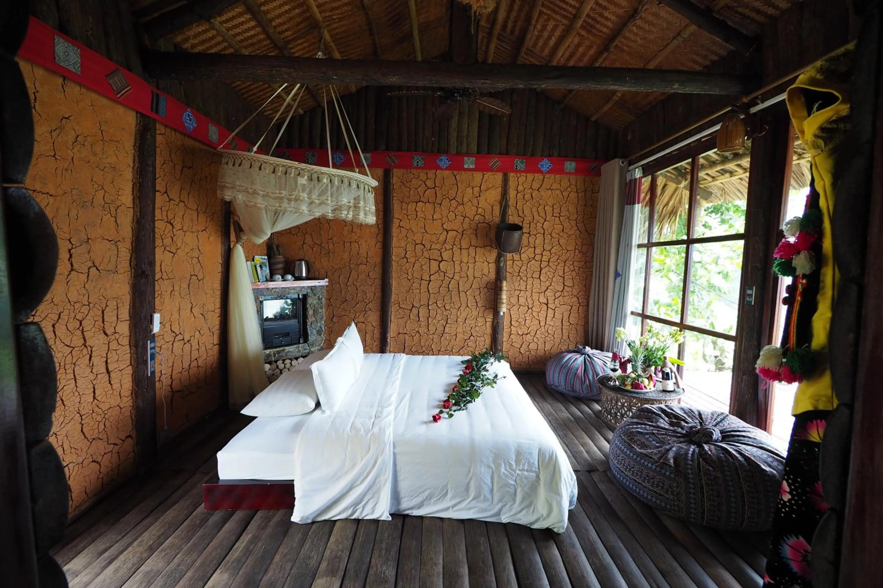 Bed in Eco Palms House - Sapa Retreat