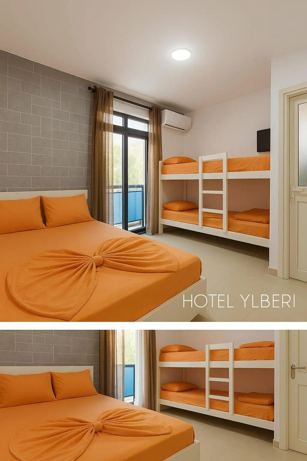 Bed in Hotel Ylberi