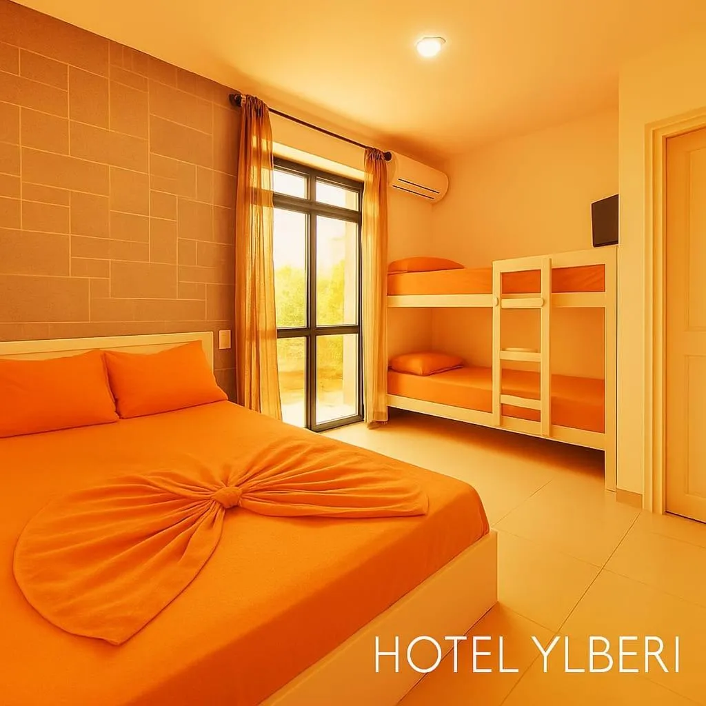 Bed in Hotel Ylberi