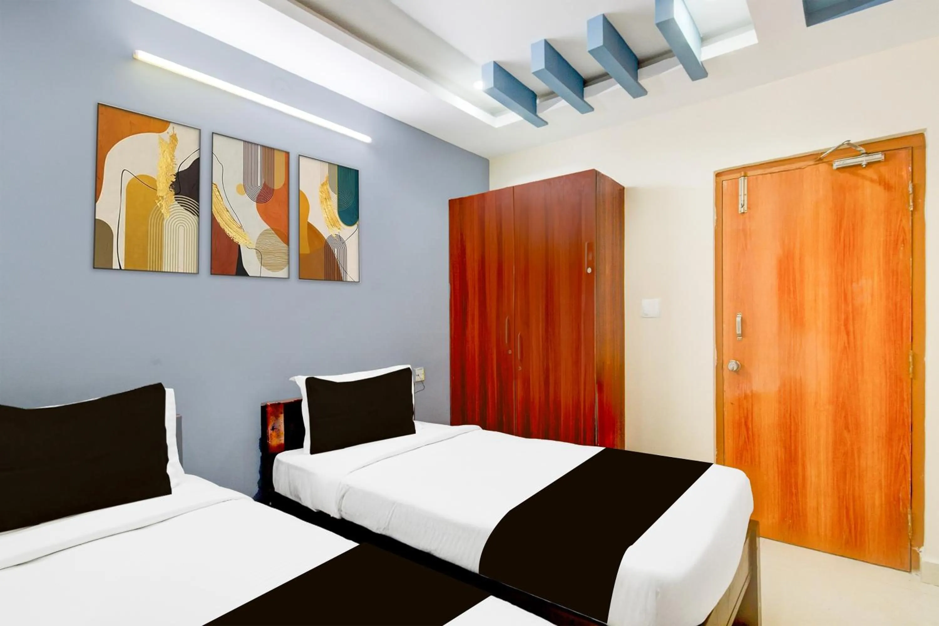 Bedroom, Bed in Super Collection O Khajaguda Hills Formerly Sri Balaji Luxary Rooms