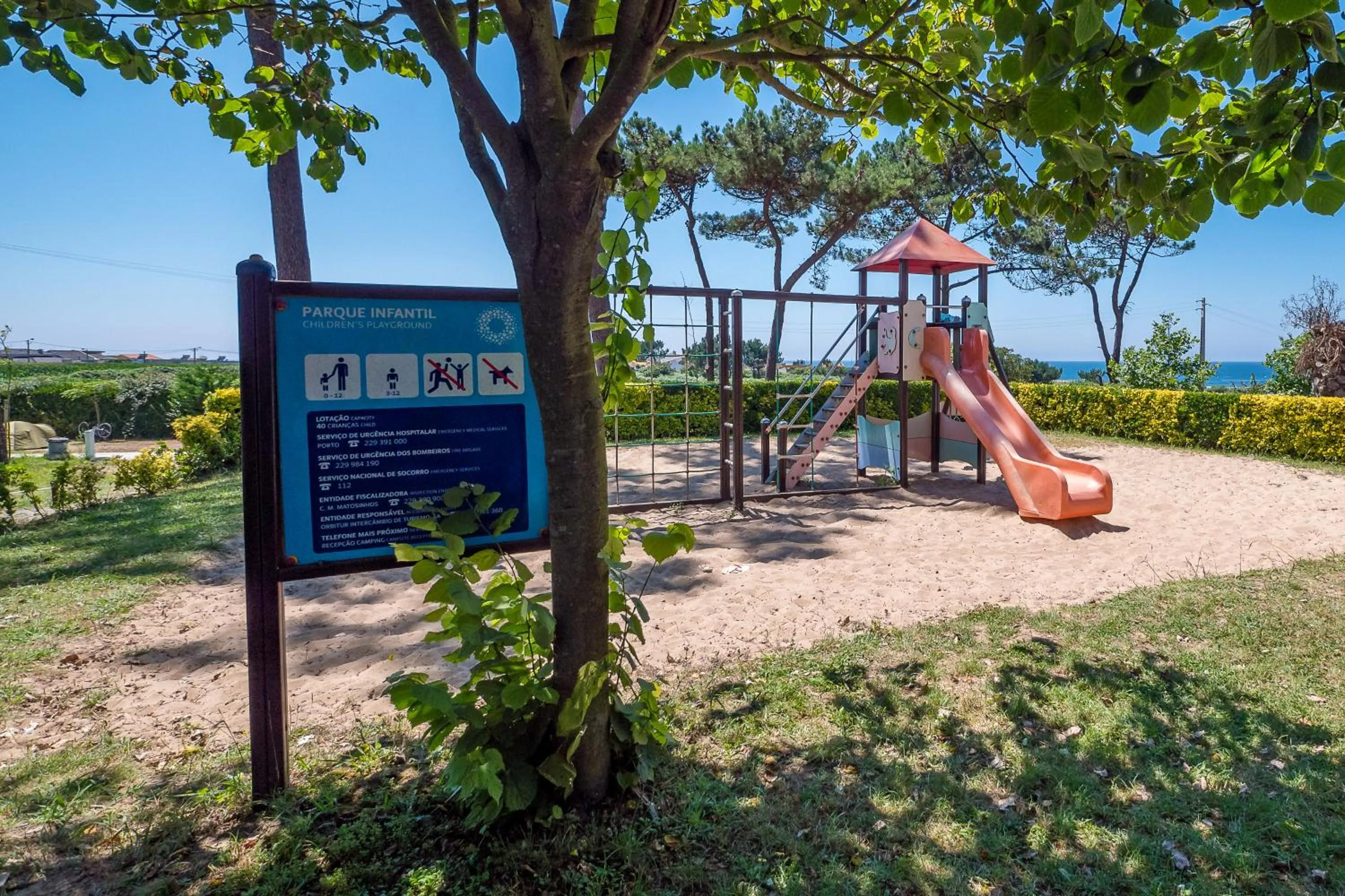 Children play ground in Parque de Campismo Orbitur Angeiras