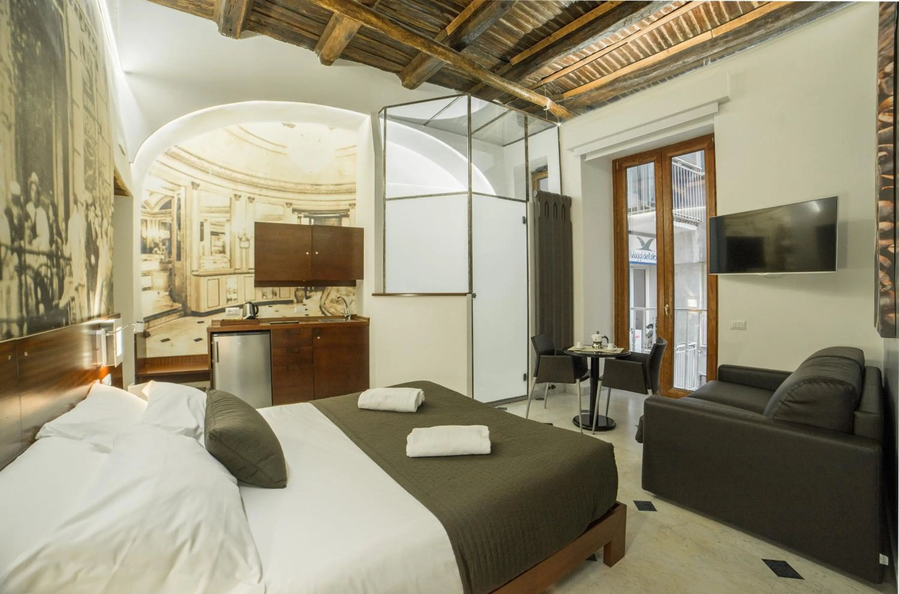 Balcony/Terrace, Bed in Chiaia 197 Deluxe Residence