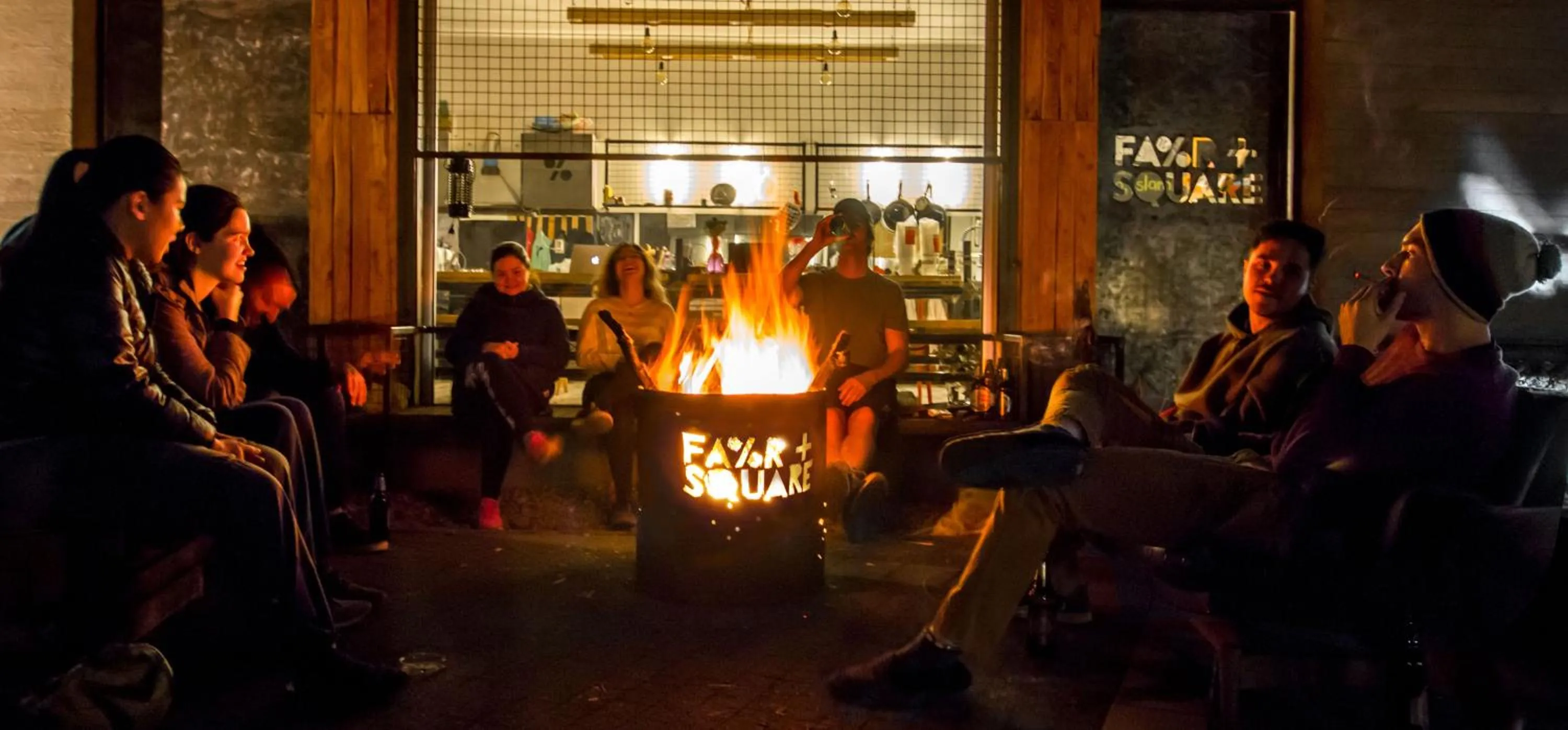 Patio in Hostel Fair and Square