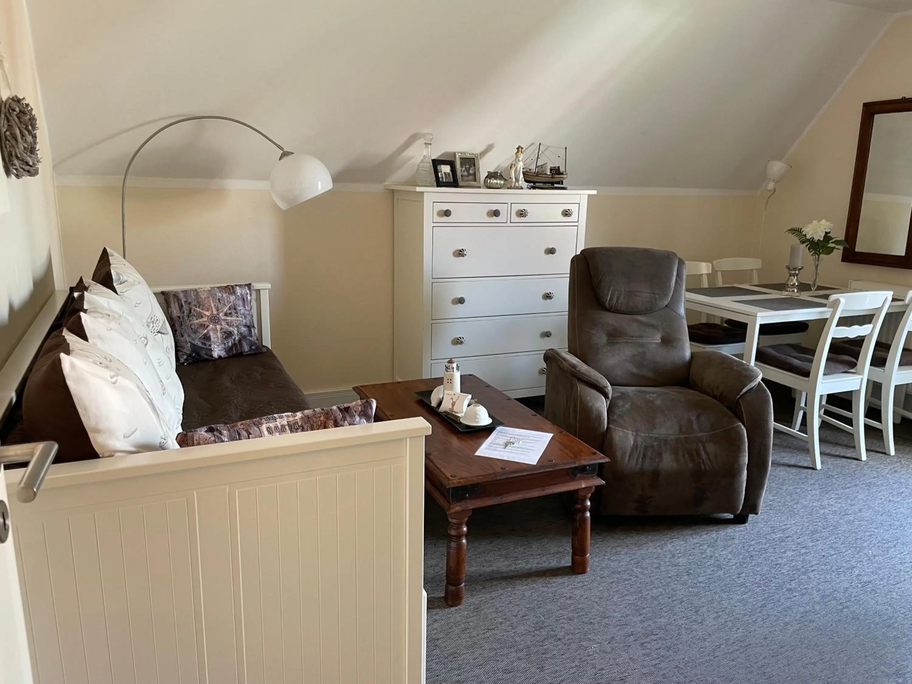 Living room in Ferienwohnung Strandgut