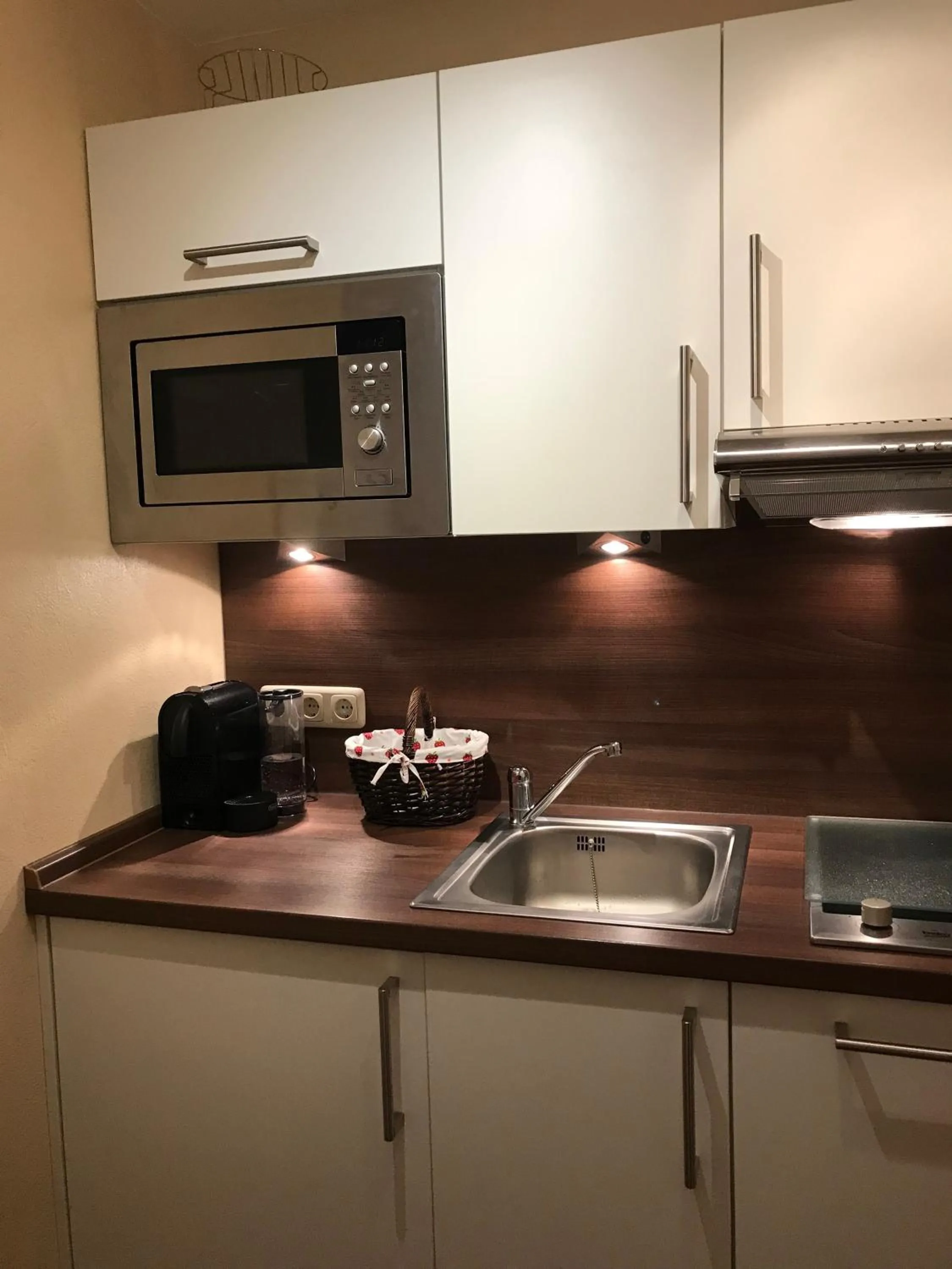 kitchen in Ferienwohnung Strandgut