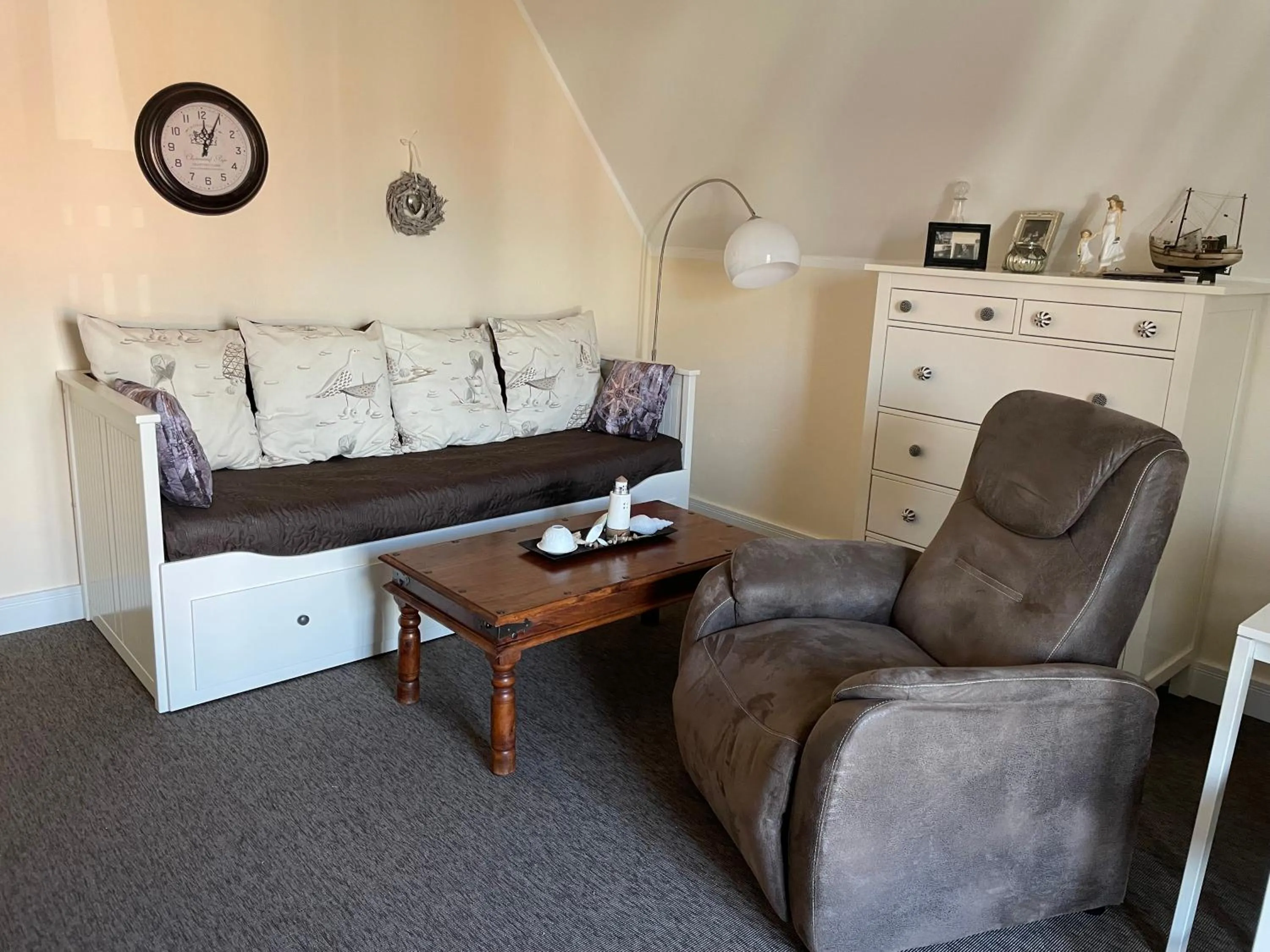 Living room in Ferienwohnung Strandgut