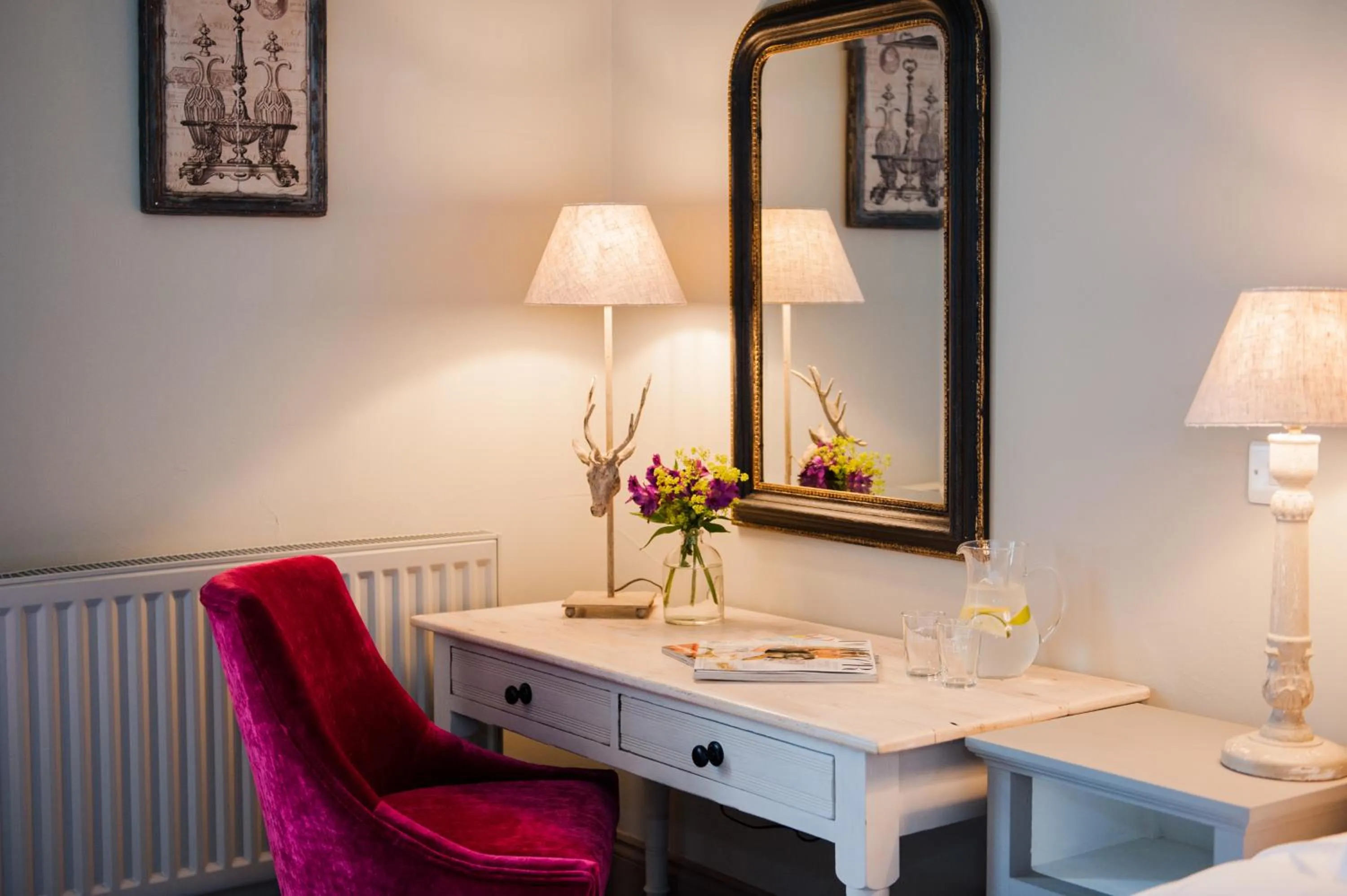 Seating area in The White Hart, Overton