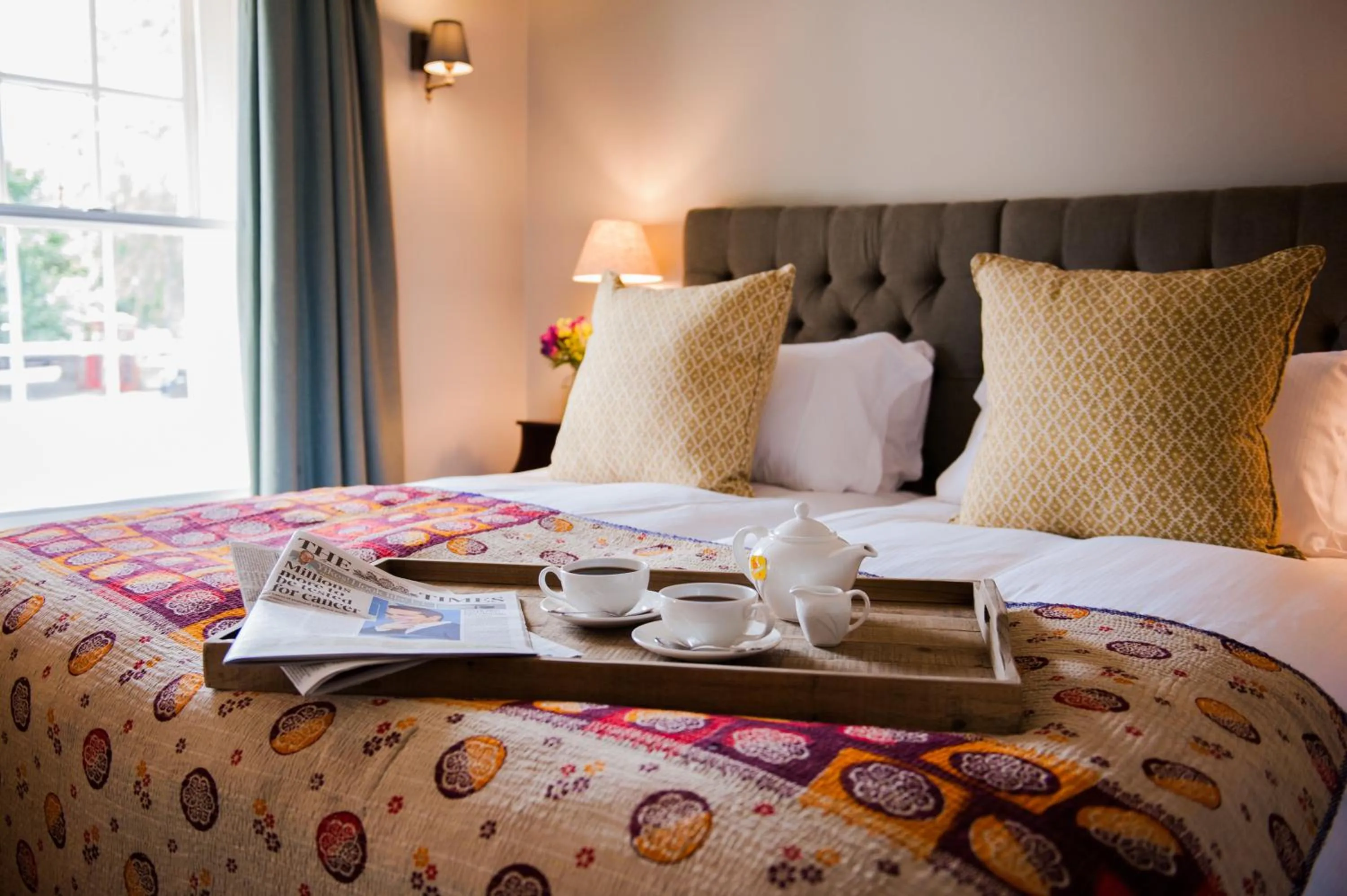 Bed in The White Hart, Overton