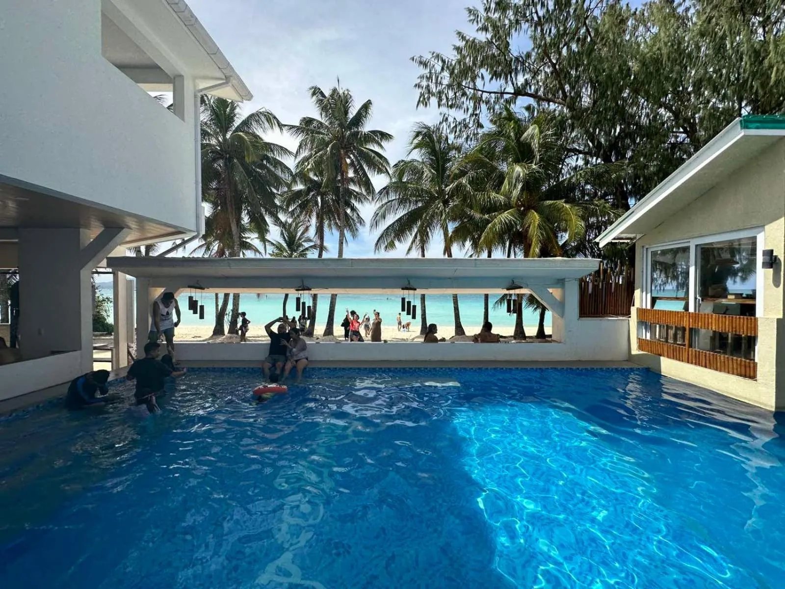 Pool view in Calypso Beach and Dive Resort