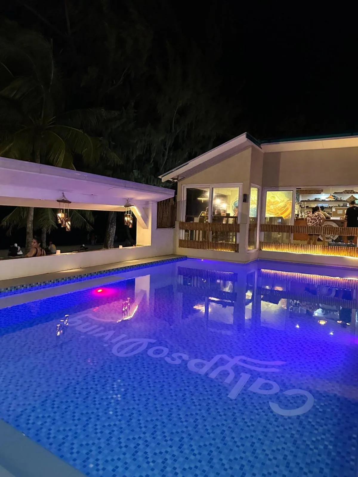 Pool view in Calypso Beach and Dive Resort