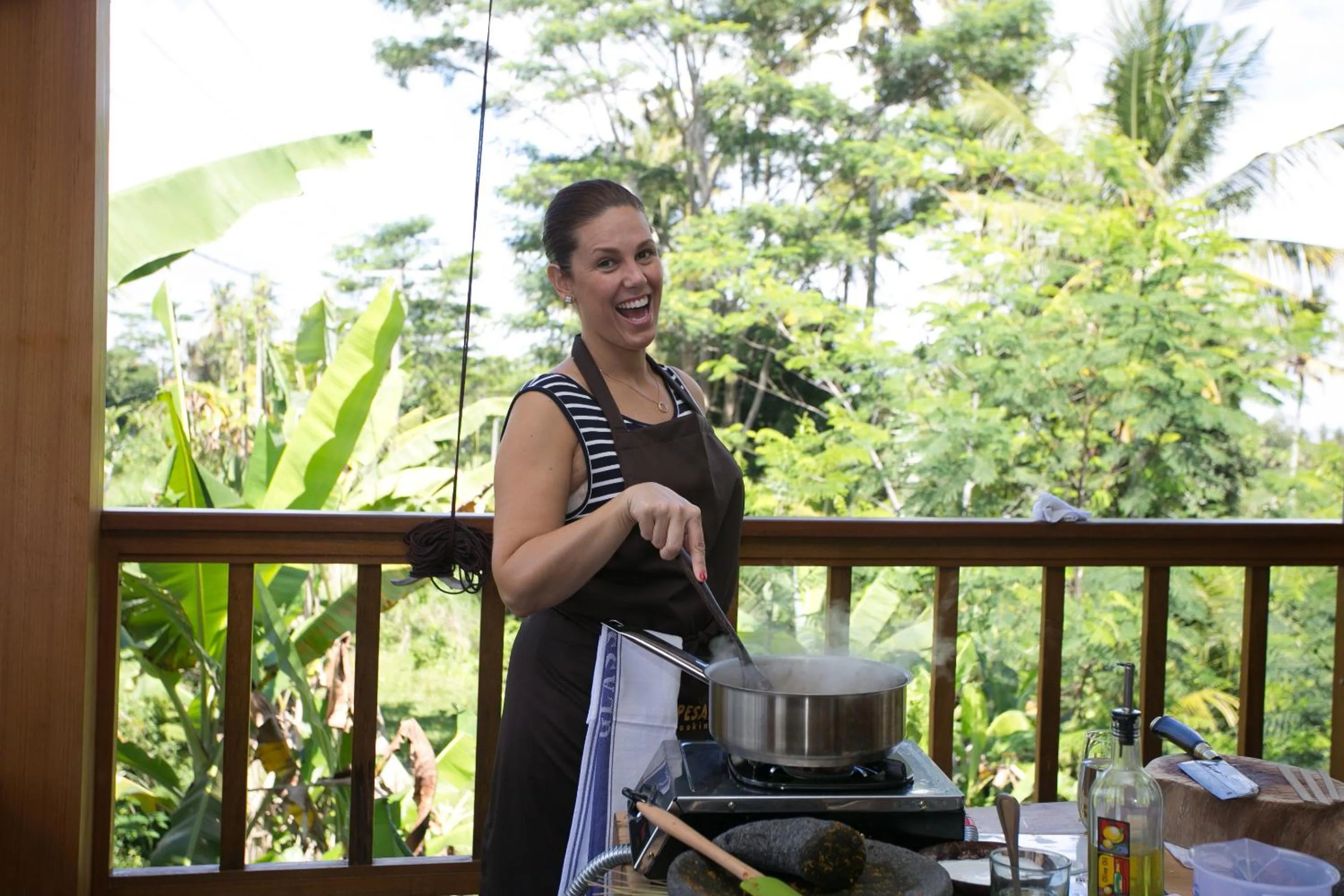 group of guests in Pesantian Villa and Warung