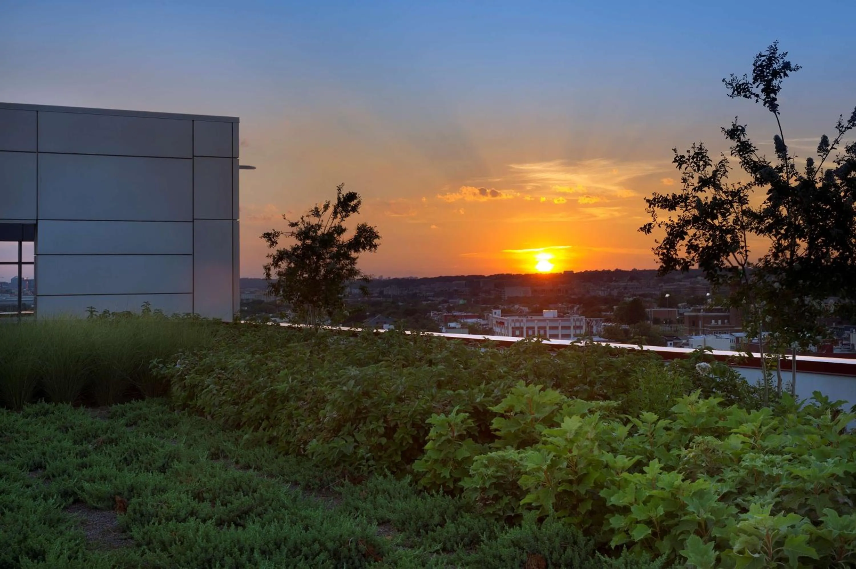 Sunset in Hampton Inn Washington DC NoMa Union Station