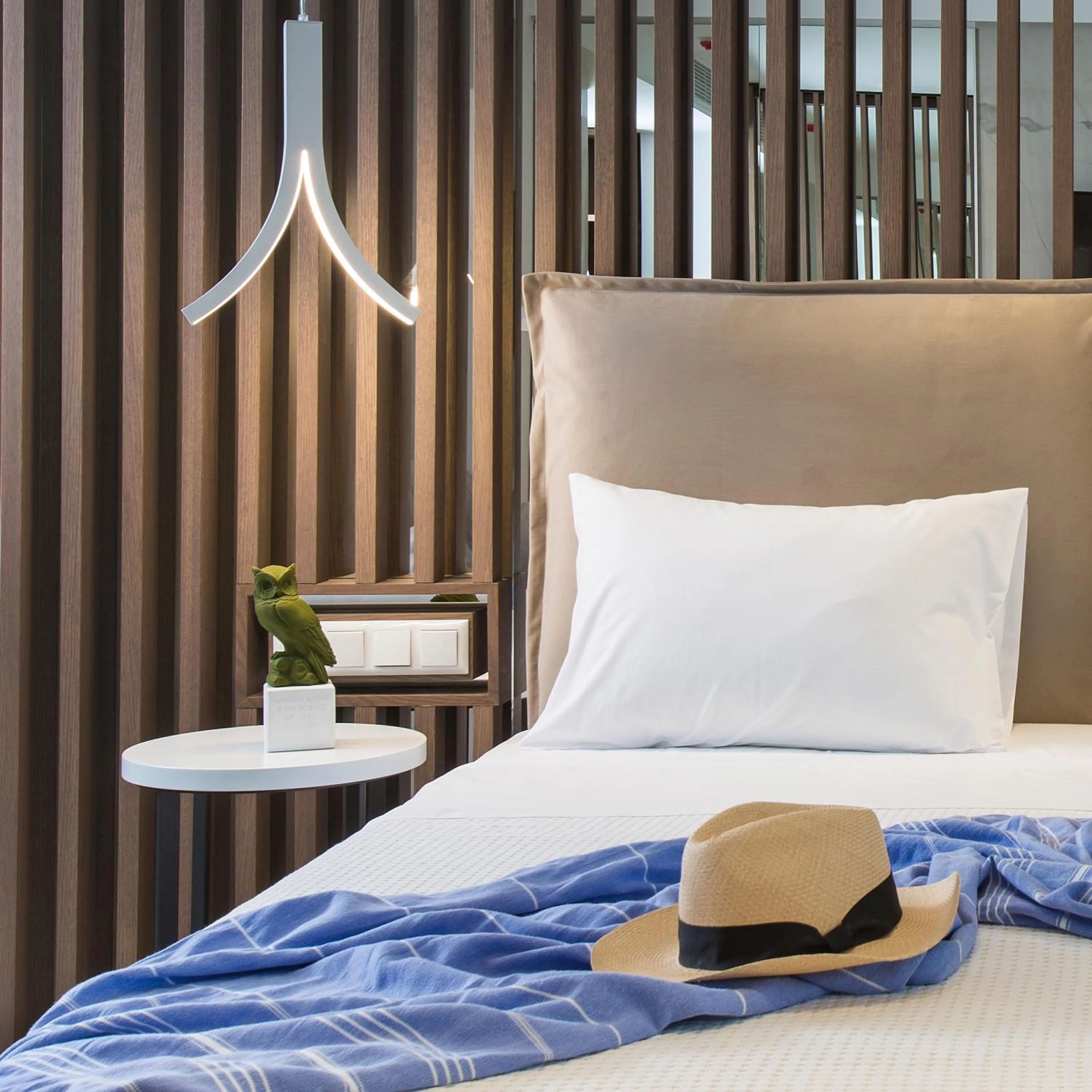 Decorative detail, Bed in Olympion Sunset Halkidiki