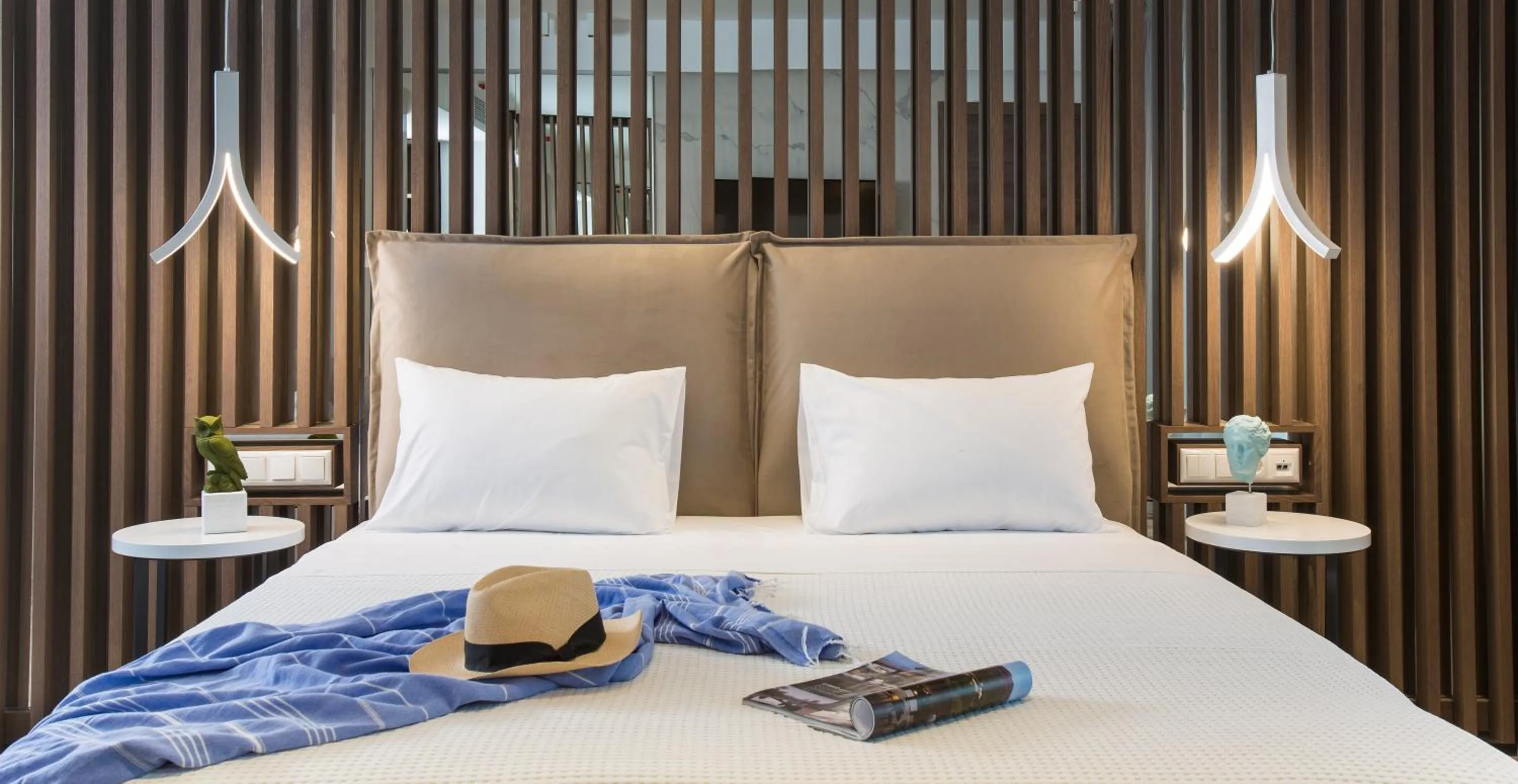 Decorative detail, Bed in Olympion Sunset Halkidiki