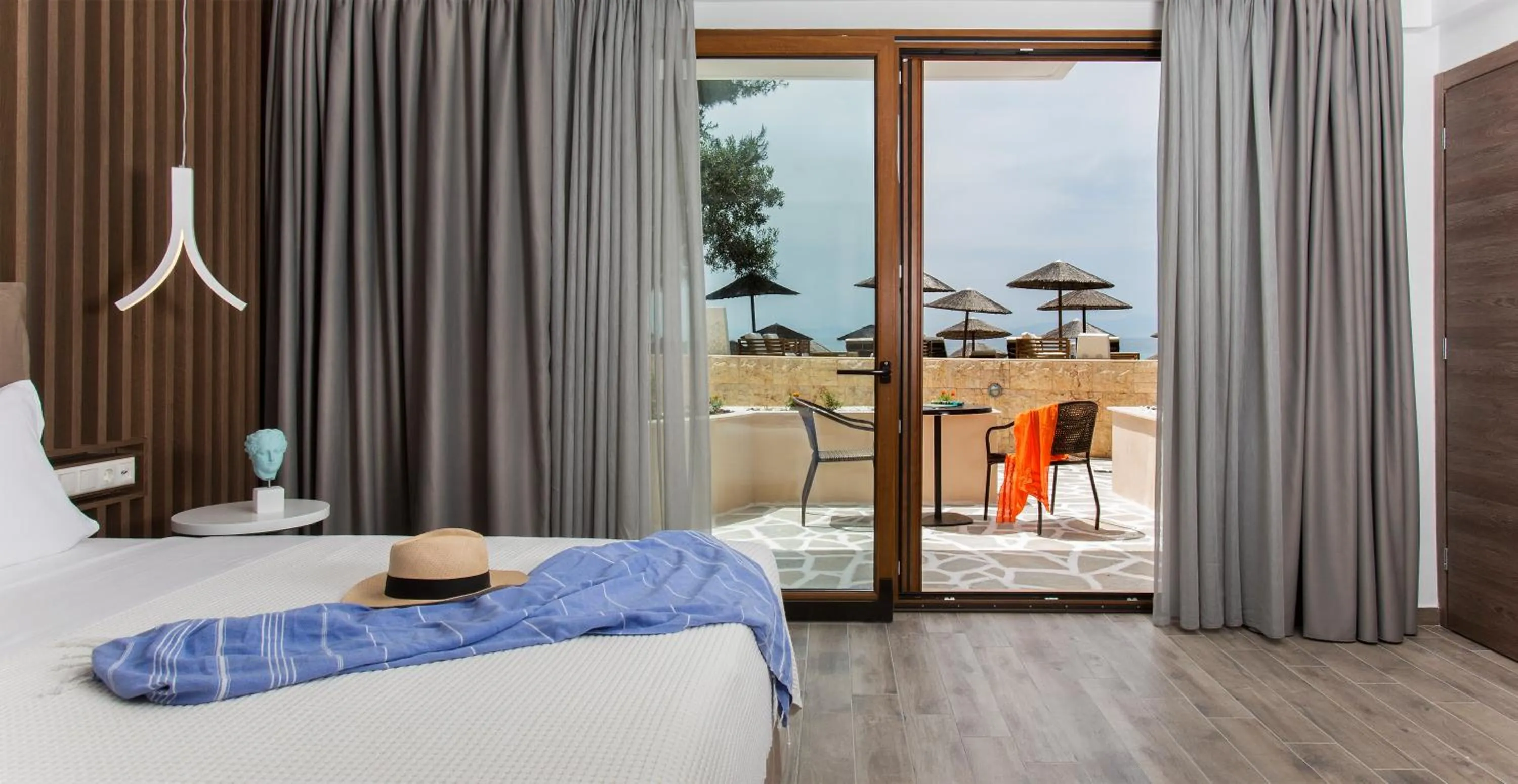 Photo of the whole room, Bed in Olympion Sunset Halkidiki
