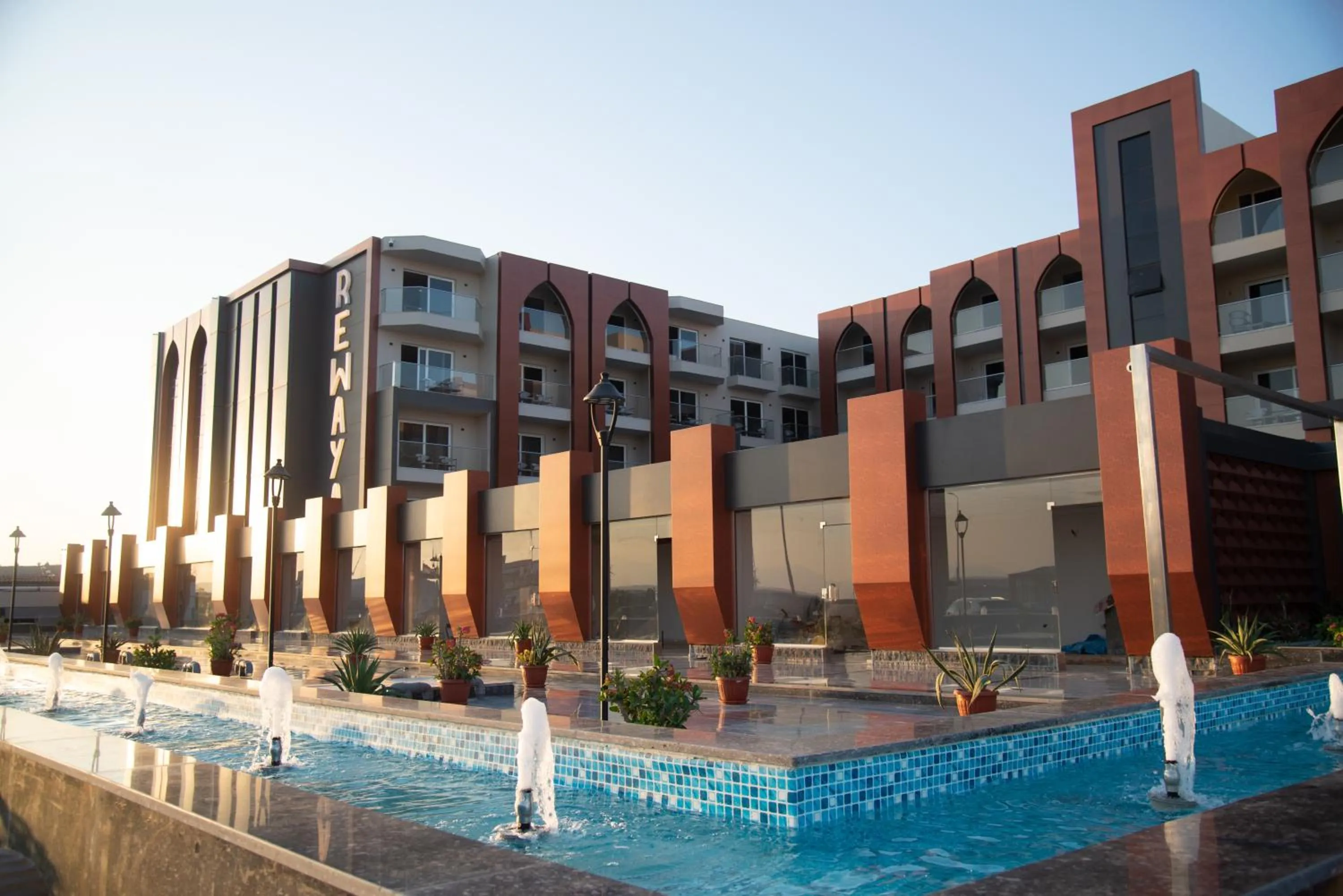 Facade/entrance in Rewaya Majestic Resort