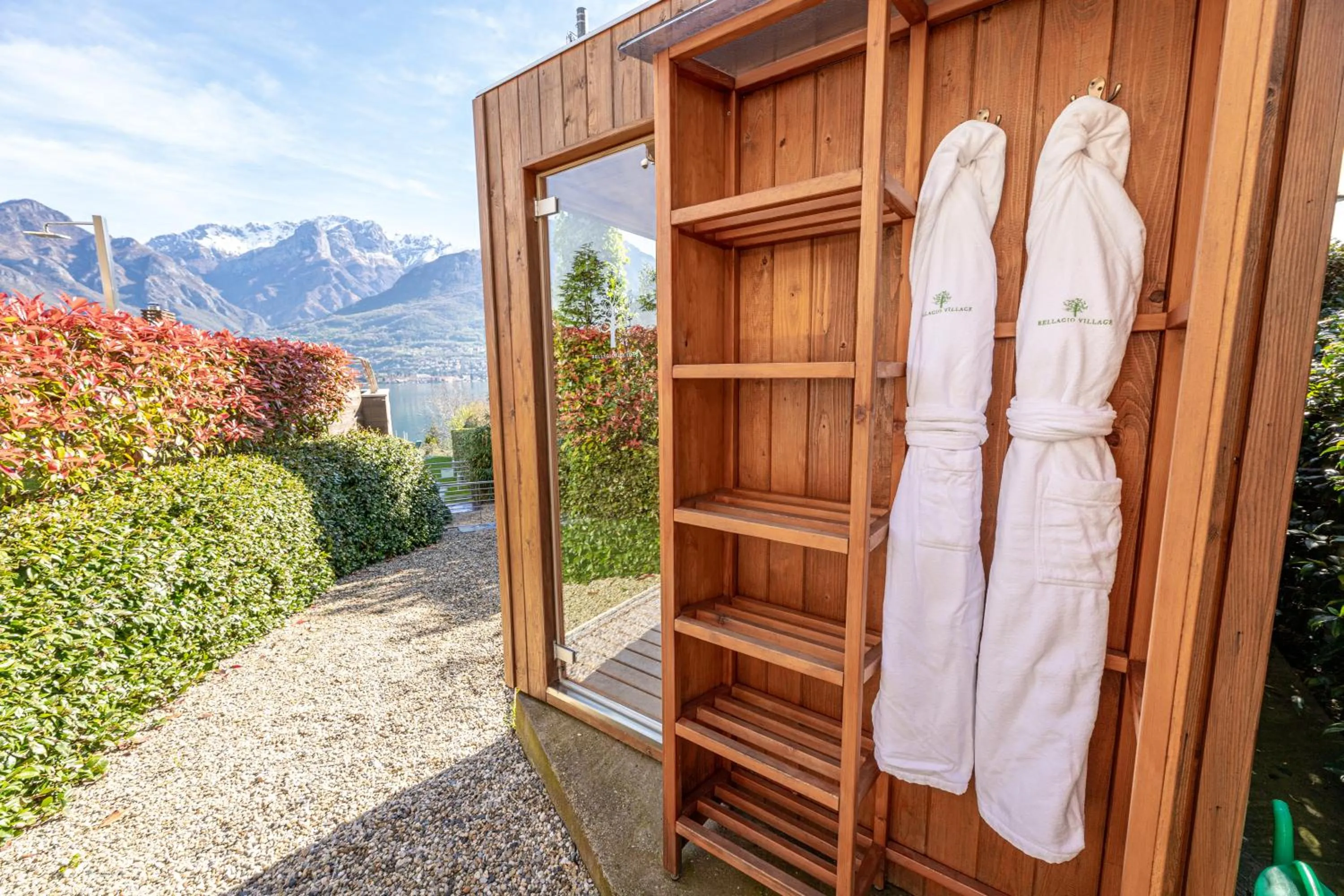 Sauna in Bellagio Village - Holiday Apartments by the Lake - Seasonal Warm Pool and Sauna