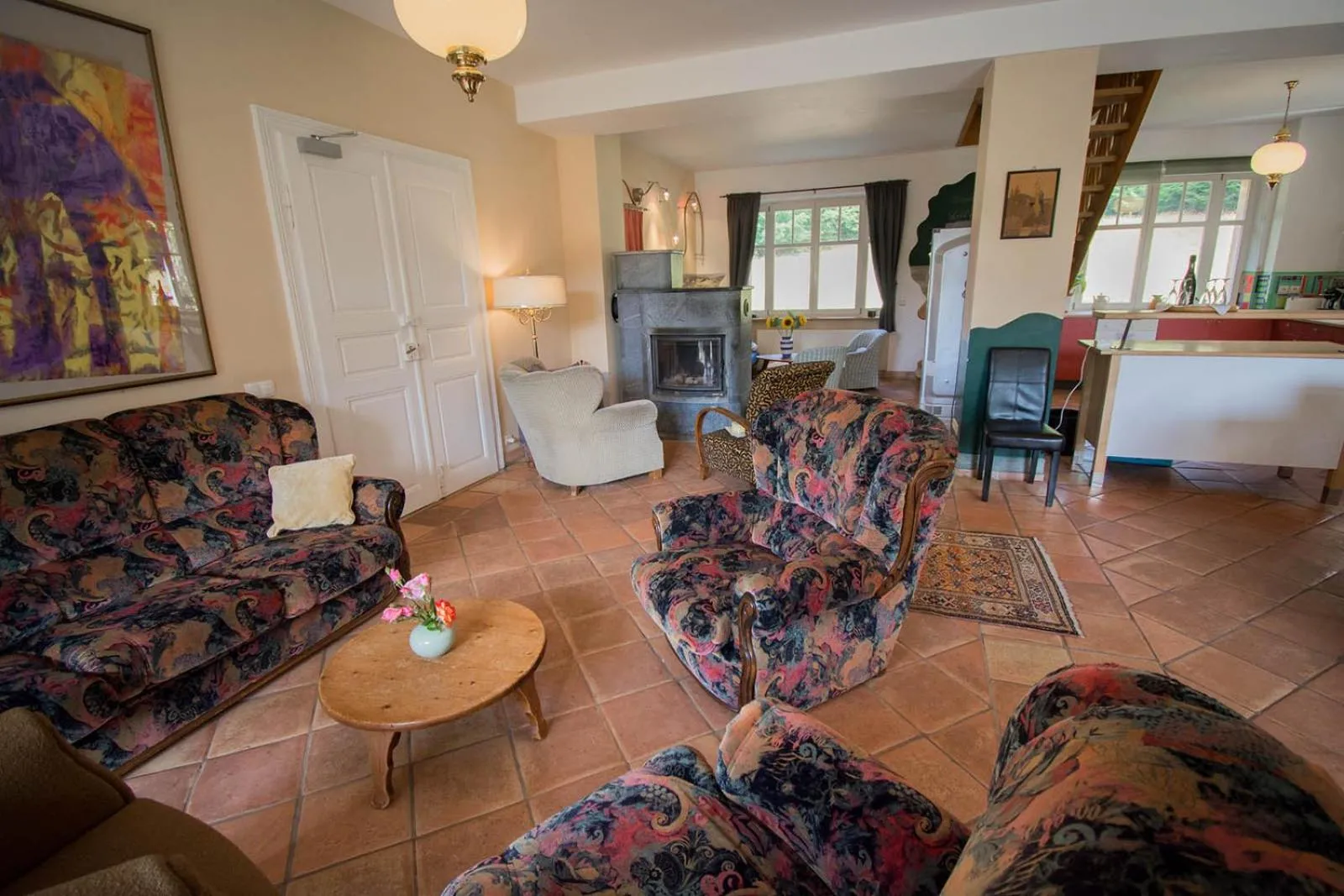 Living room in Villa Louisental - Gruppenunterkunft für Selbstversorger
