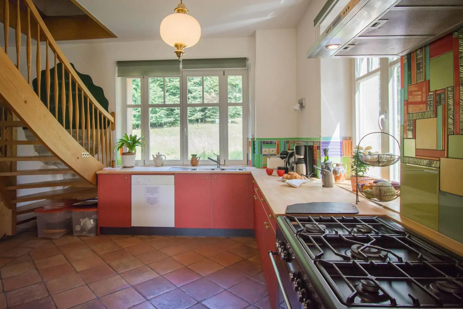 Communal kitchen in Villa Louisental - Gruppenunterkunft für Selbstversorger