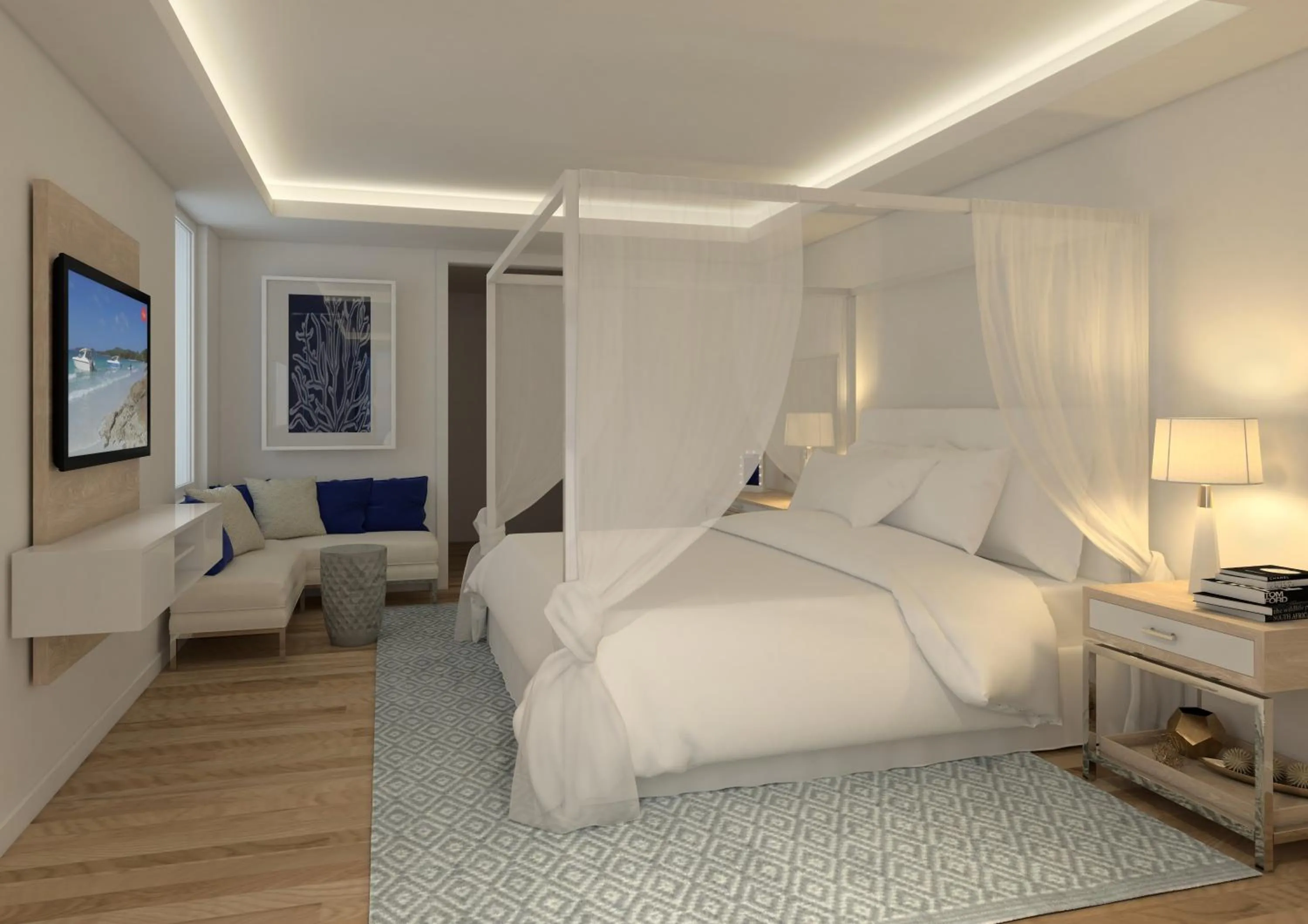 Bedroom, Bed in Minos Imperial Luxury Beach Resort & Spa Milatos