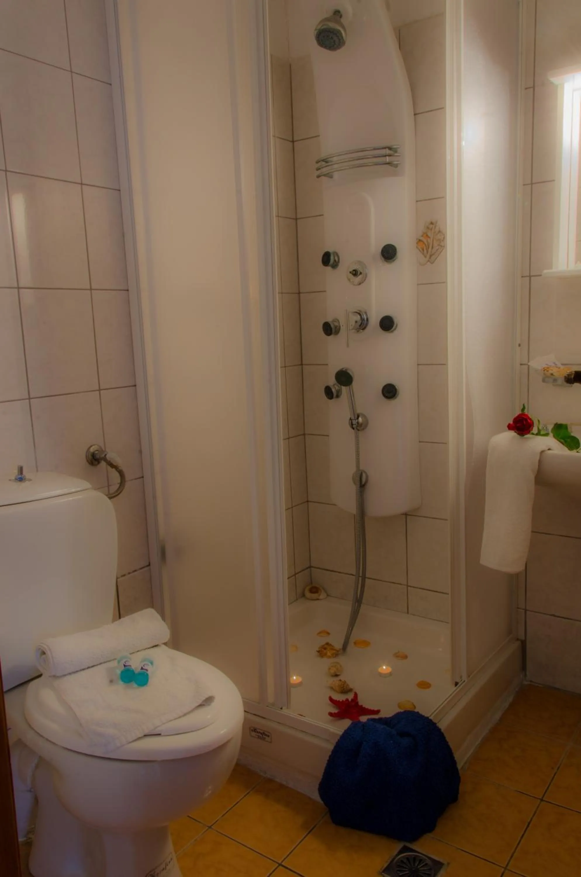 Shower in Polykratis Rooms