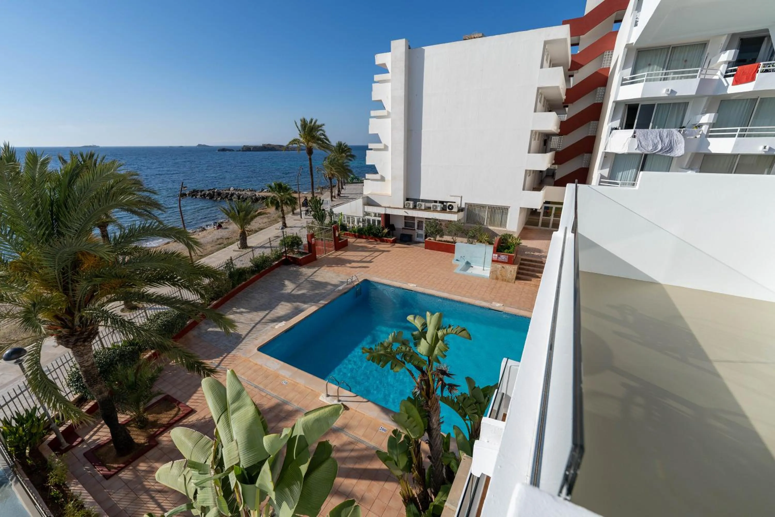 Pool view in Apartamentos Llobet Ibiza