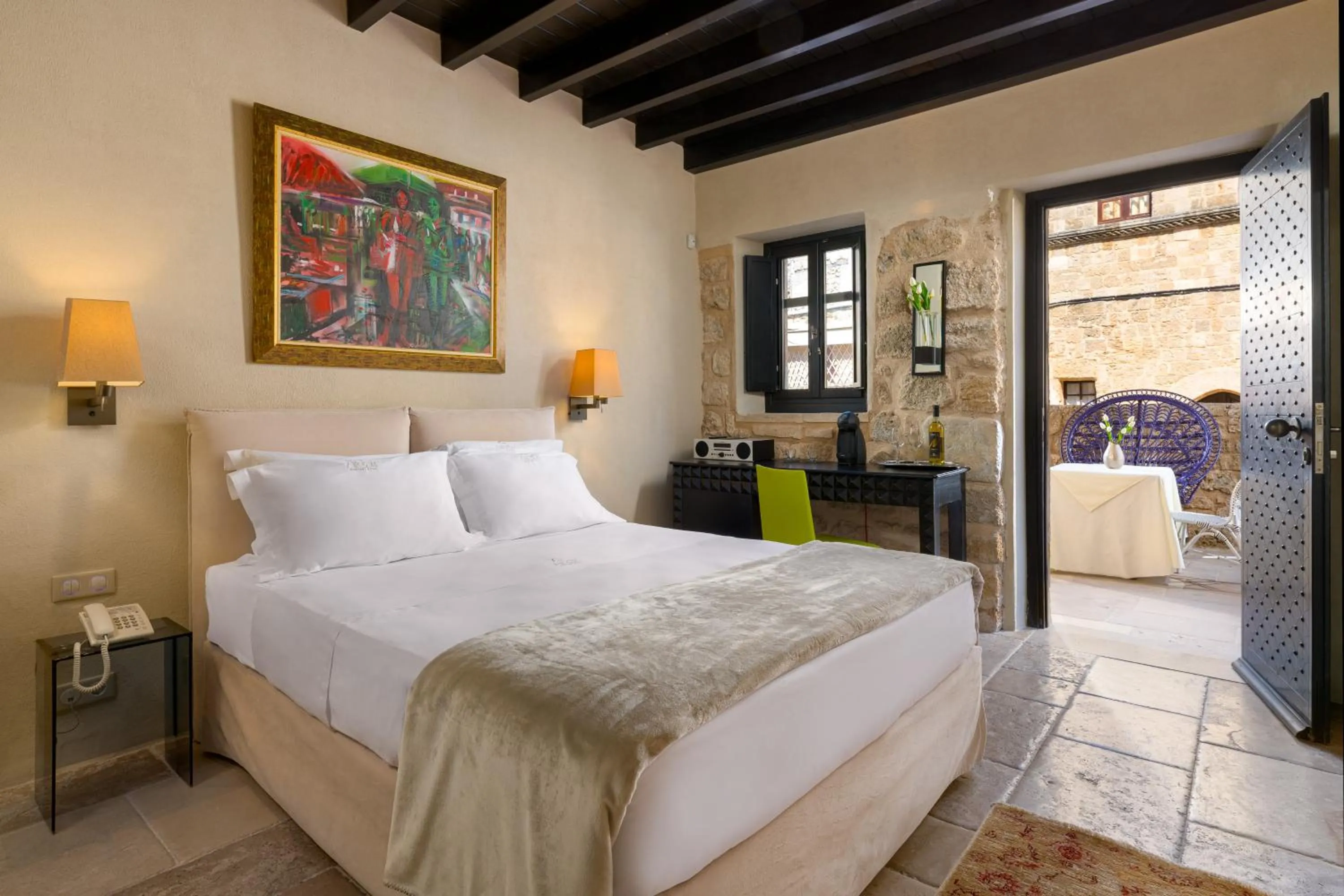 Patio, Bed in Allegory Boutique Hotel