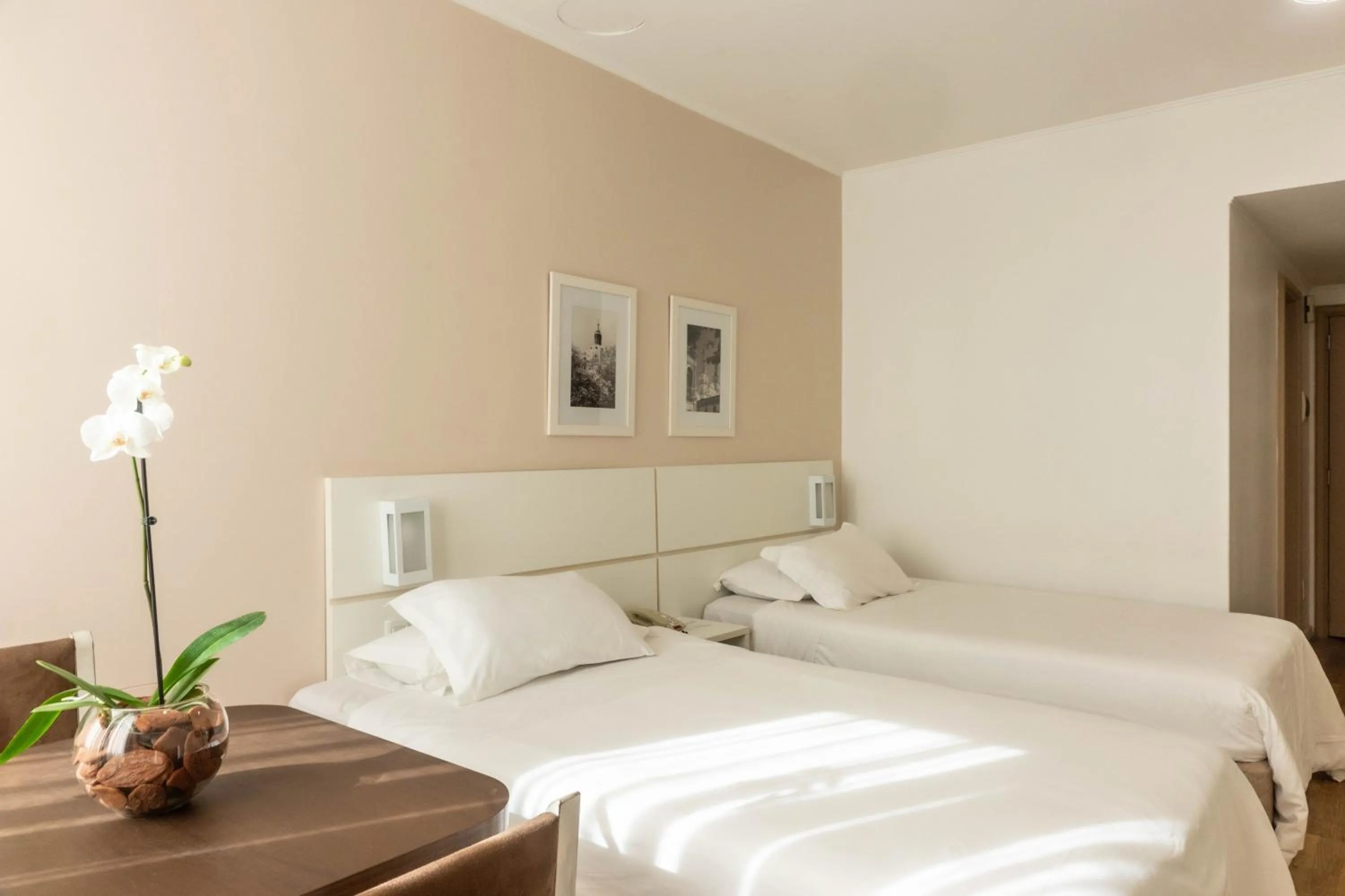 Bed in Plaza São Rafael Hotel