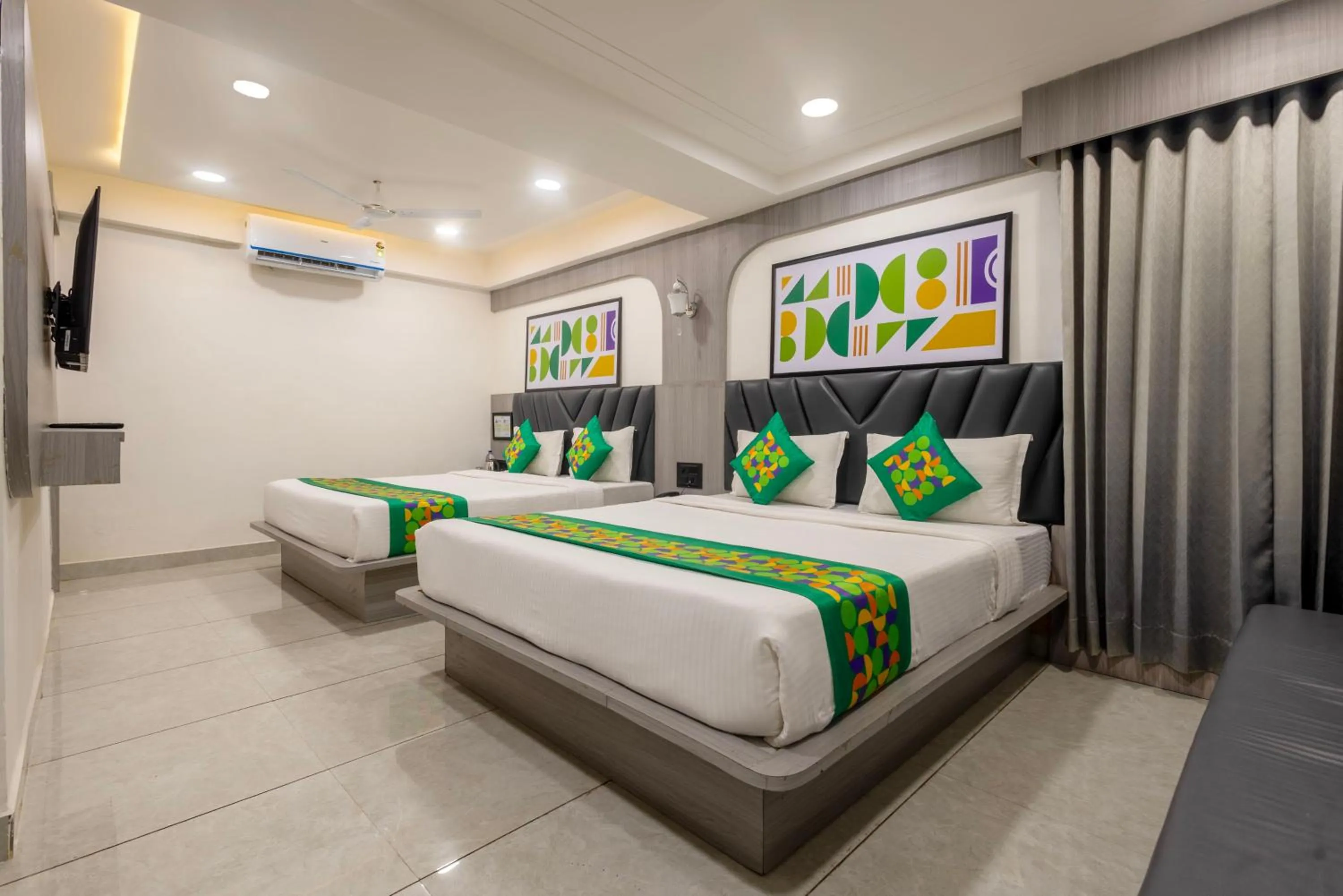 Bedroom, Bed in Treebo Grand Shivay