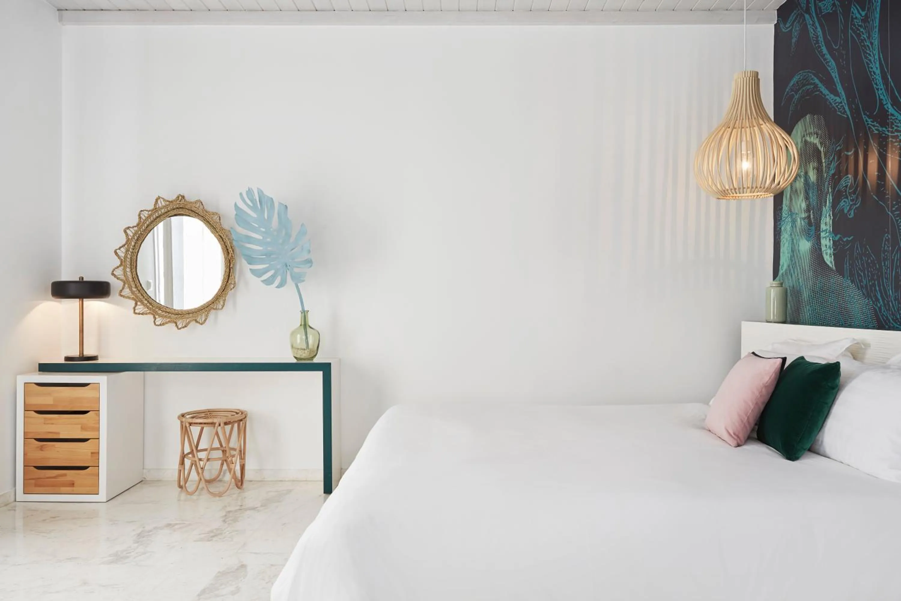 Decorative detail, Bed in Kouros Hotel & Suites